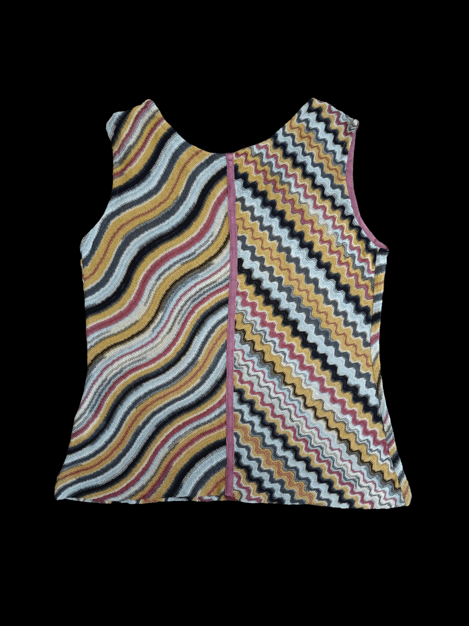 Missoni MISSONI ZIG ZAG PATTERN SLEEVELESS TOP Size S / US 4 / IT 40 - 2 Thumbnail
