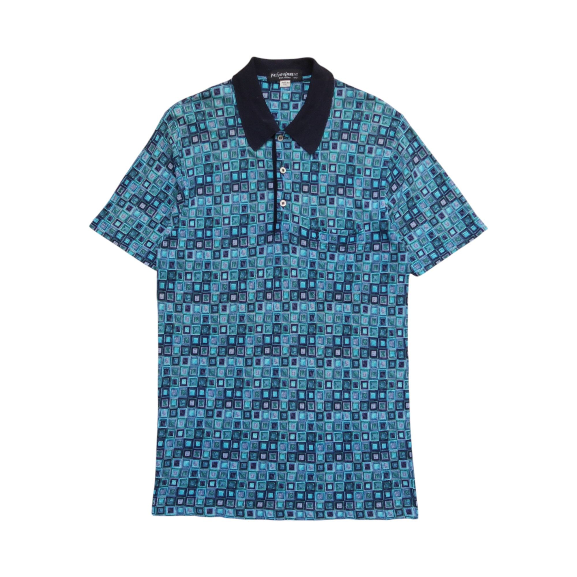 Saint Laurent Paris VTG Yves Saint Laurent YSL Pour Homme Ethnic Polo Shirt Size US M / EU 48-50 / 2 - 1 Thumbnail