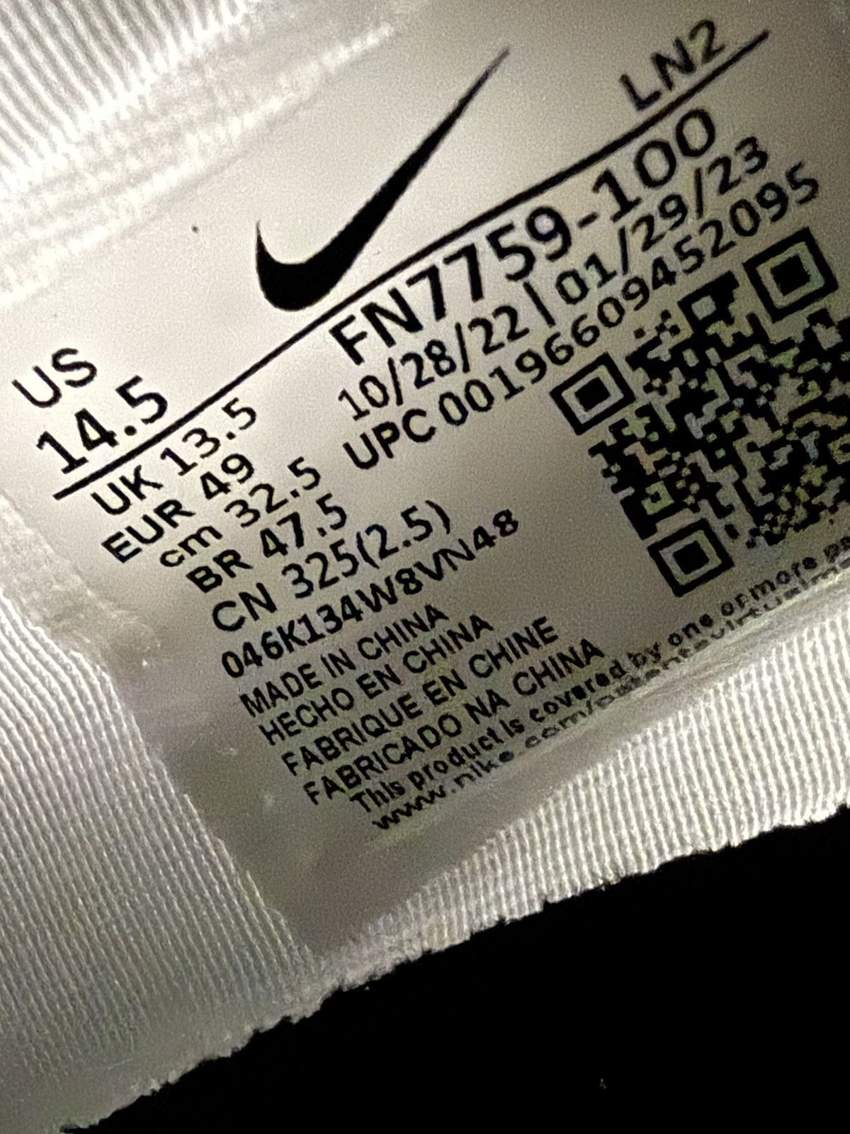 Nike Nike Vapor Edge Pro 360 Football Cleats FN7759-100 (NWT Mens Size US 13 / EU 46 - 7 Thumbnail