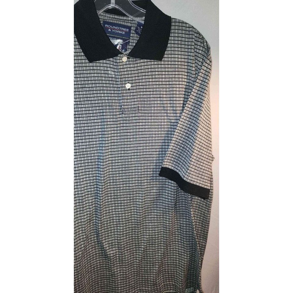 Vintage NewWTags●Mens Medium Roundtree and Yorke Black Short Sleeve Size US M / EU 48-50 / 2 - 3 Thumbnail