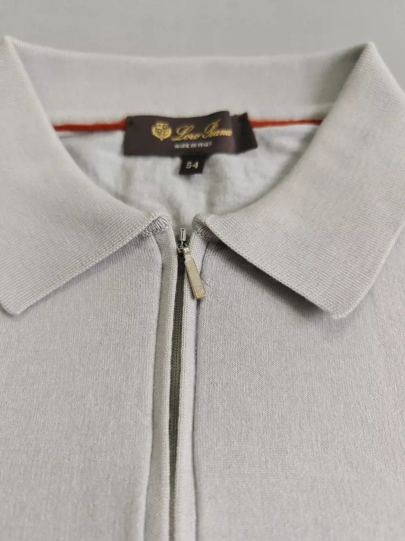 Loro Piana LORO PIANA Short-sleeved wool polo shirt for men Size US L / EU 52-54 / 3 - 8 Thumbnail