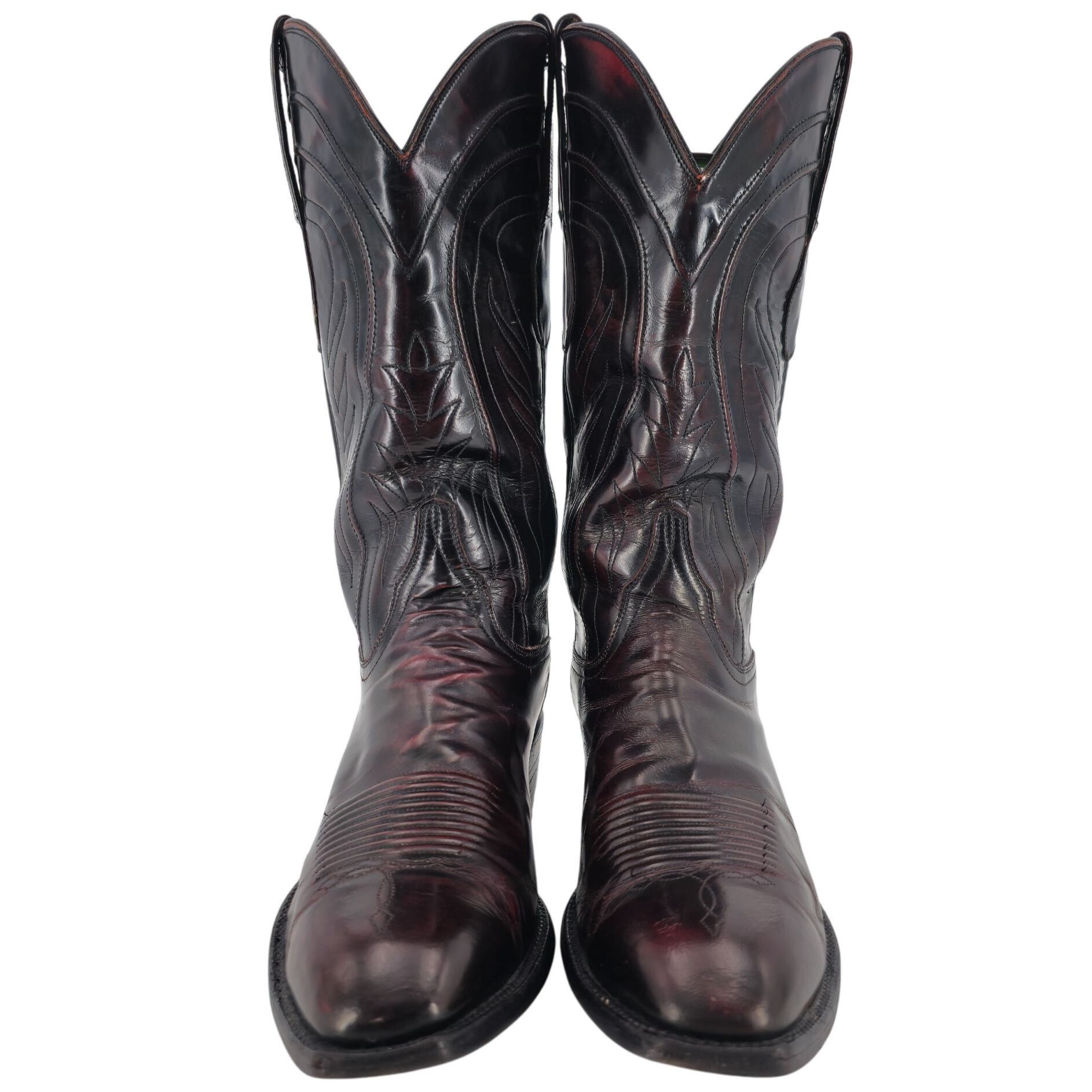 Lucchese Lucchese Classics Black Cherry Goat Leather Cowboy Boots Men Size US 10 / EU 43 - 8 Thumbnail