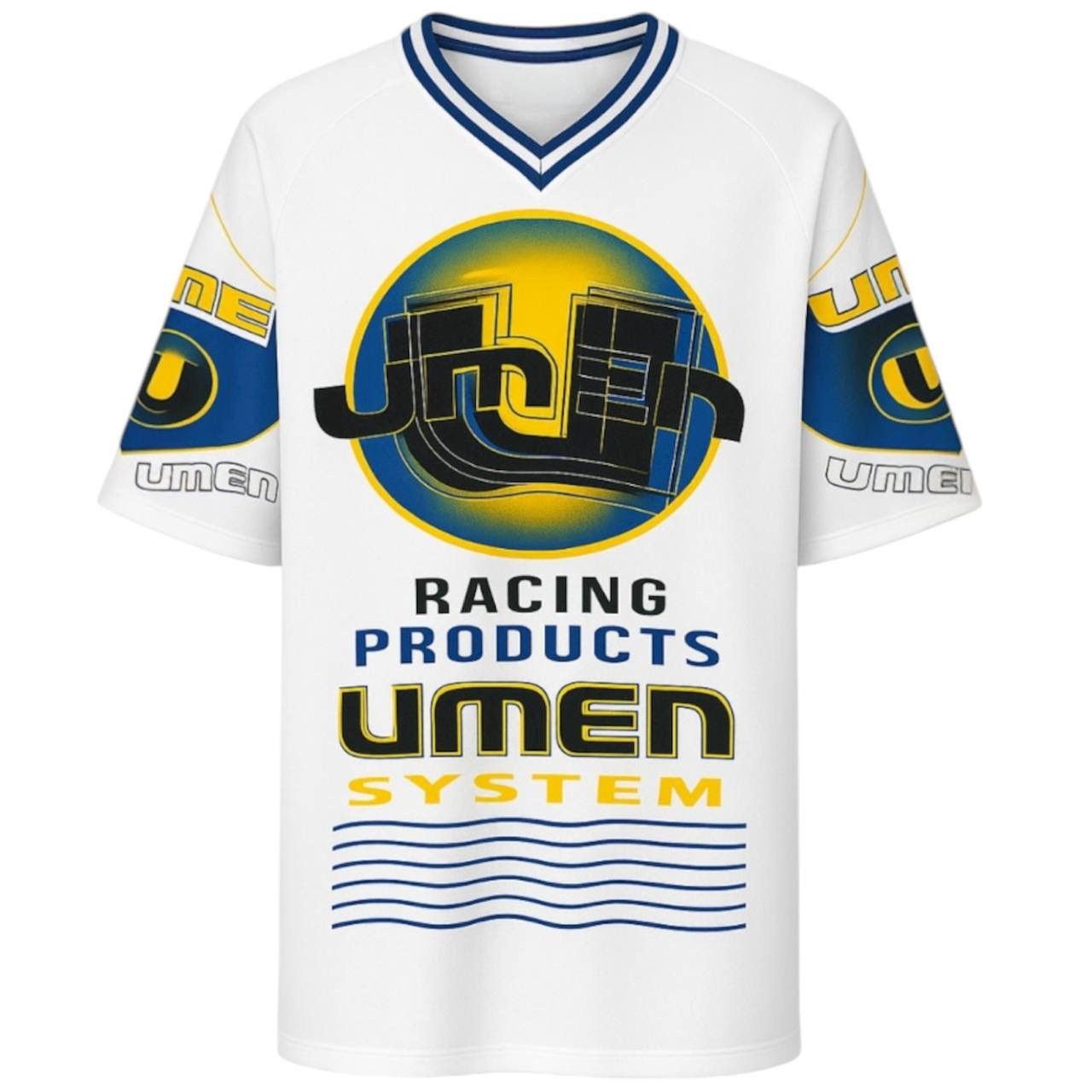 Vintage 90’S RACING PRODUCTS SYSTEM BY UMEN NYC USA HIP HOP JERSEY Size US XXL / EU 58 / 5 - 1 Thumbnail