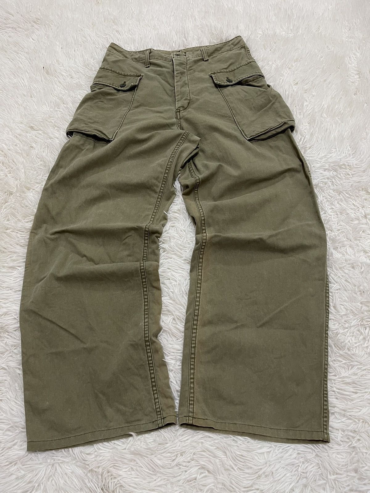 Schott Schott Monkey Baggy Military Style Vintage Cargo Pants Size US 30 / EU 46 - 7 Thumbnail