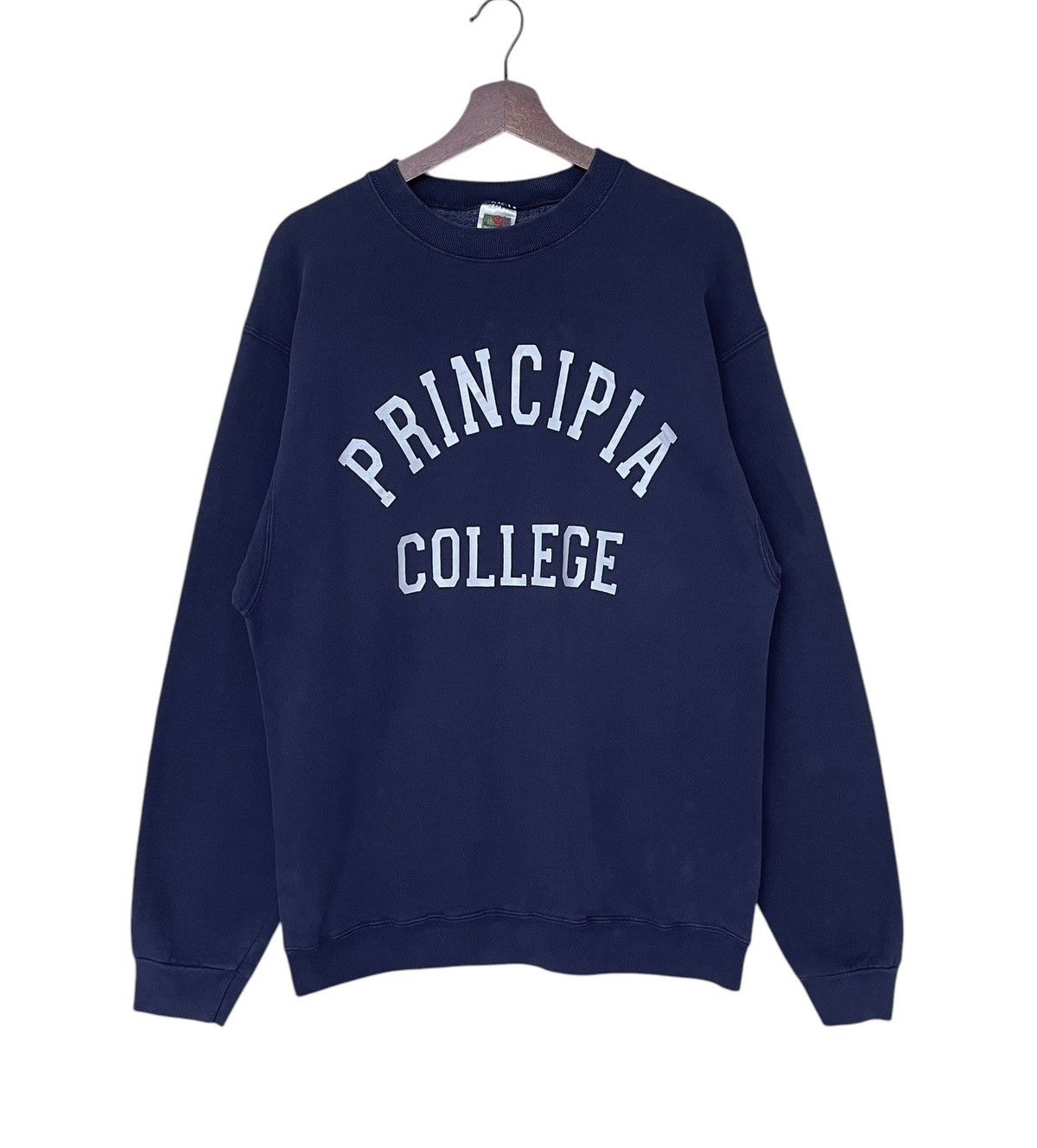 Fruit Of The Loom × Vintage Vintage Fruit of The Loom Principia College Sweatshirt 1990s Size US L / EU 52-54 / 3 - 1 Thumbnail