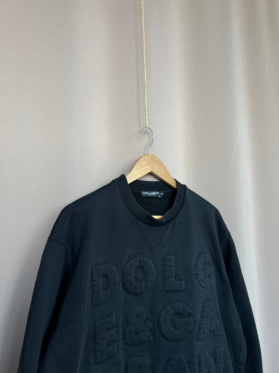Dolce & Gabbana Dolce Gabbana Sweatshirt With Textured Logo Mens Size 46 M/L Size US M / EU 48-50 / 2 - 3 Thumbnail