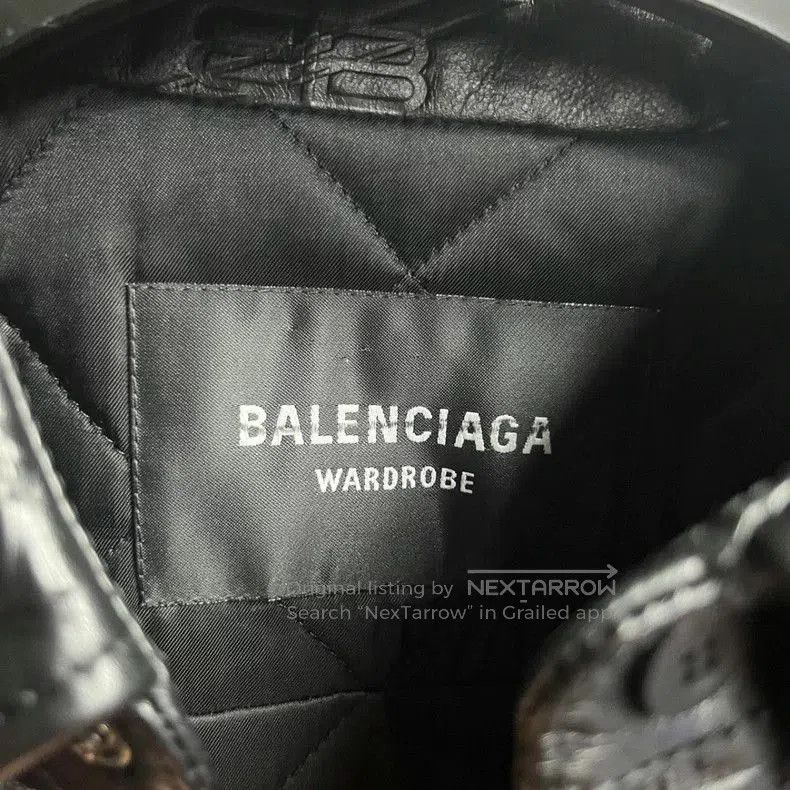 Balenciaga Balenciaga Black Logo Leather Jacket. Size US XXS / EU 40 - 4 Thumbnail