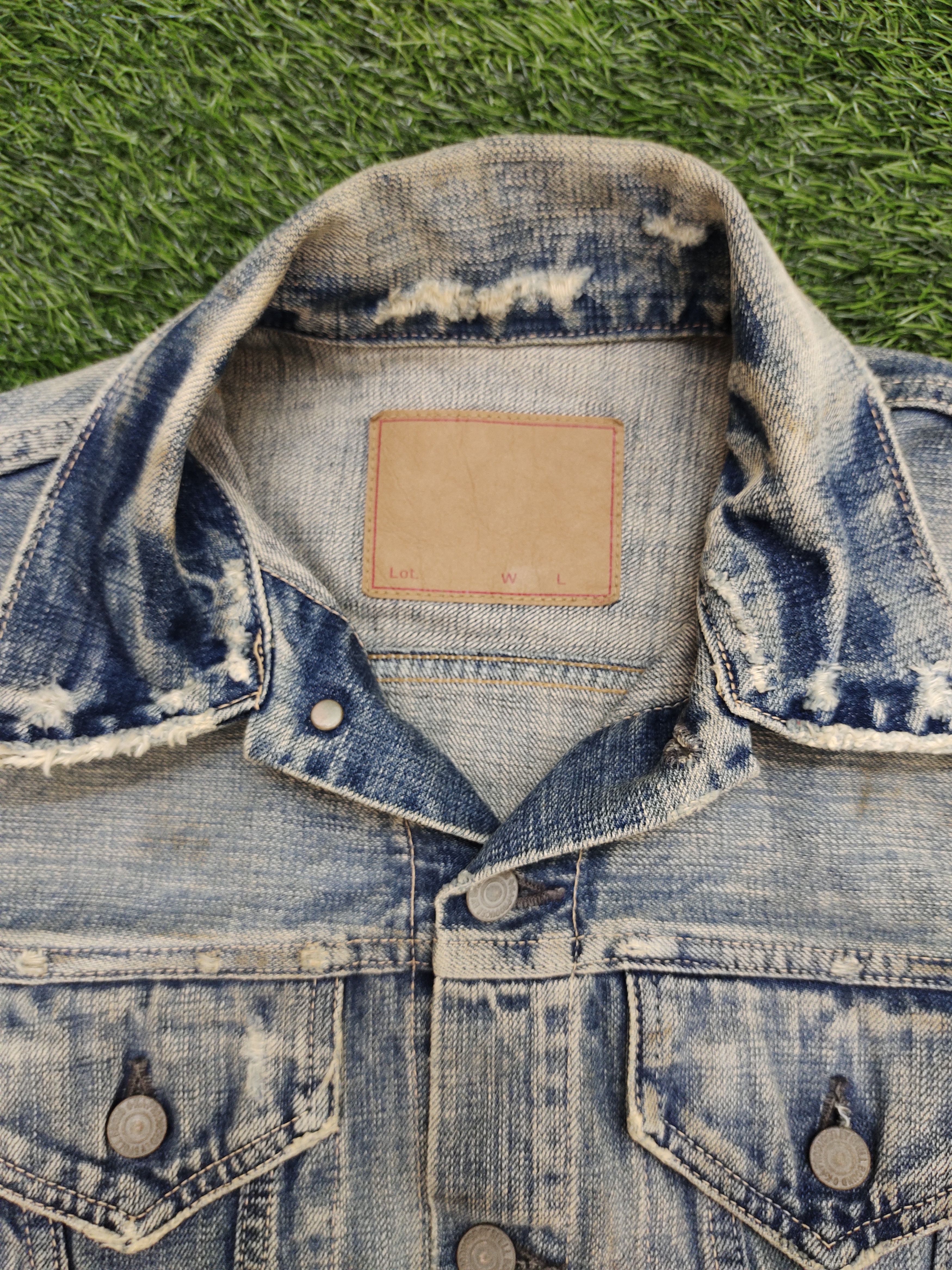 Number (N)ine × Undercover 1990s Spellbound Clawmark Distress Faded Denim Jacket Size US S / EU 44-46 / 1 - 16 Thumbnail