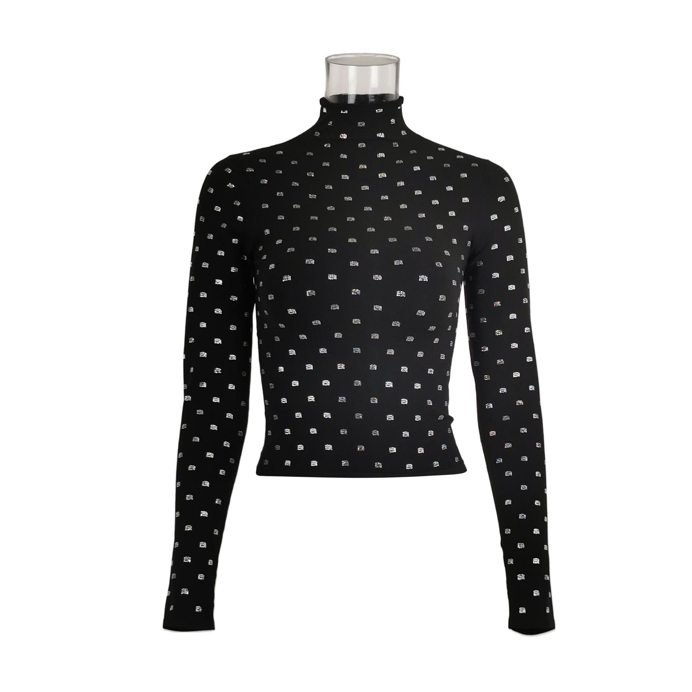 Alexander Wang Alexander Wang Rhinestone Logo Knit Top Size XS Size XS / US 0-2 / IT 36-38 - 1 Thumbnail