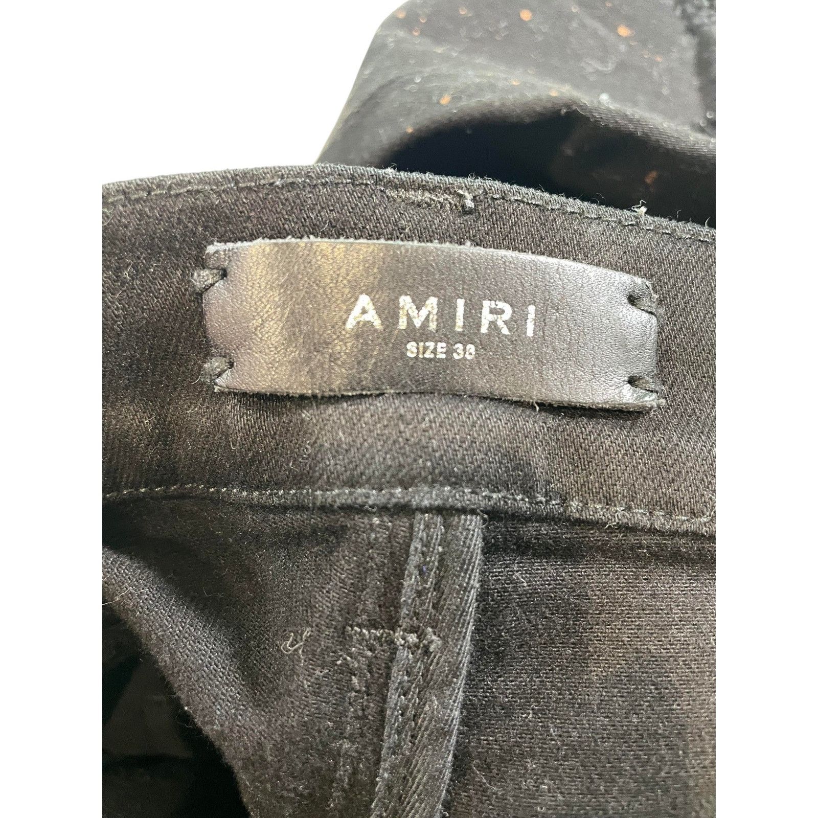 Amiri Amiri Plain Knee Rip Black Jeans Size US 38 / EU 54 - 4 Thumbnail