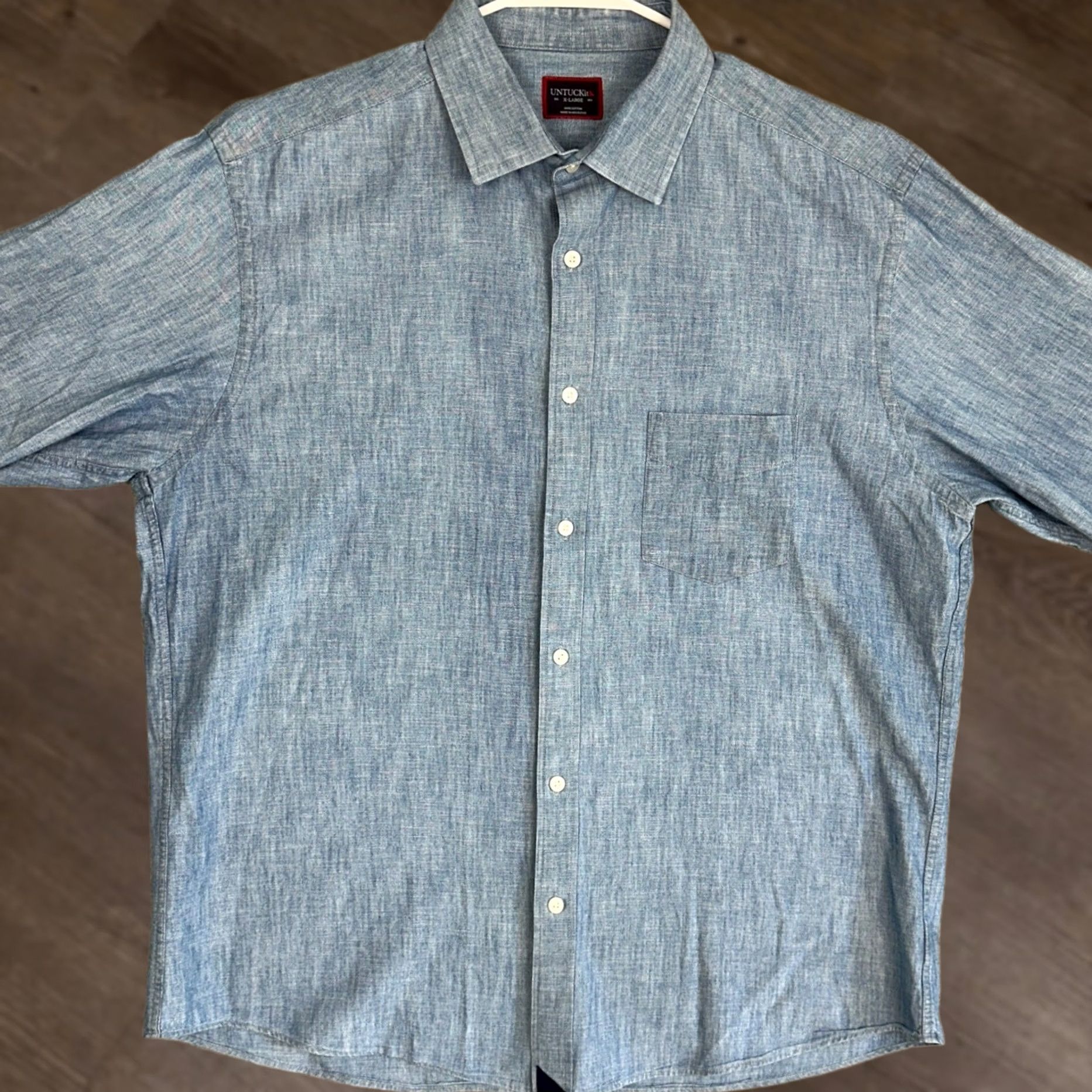 UNTUCKit UNTUCKit Shirt Mens XL Blue Button Up Casual Long Sleeve Pocket Logo Outdoor EUC Size US XL / EU 56 / 4 - 1 Thumbnail