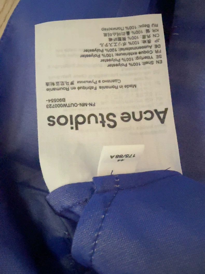 Acne Studios Acne Studios Blue-purple coat Size US S / EU 44-46 / 1 - 5 Thumbnail