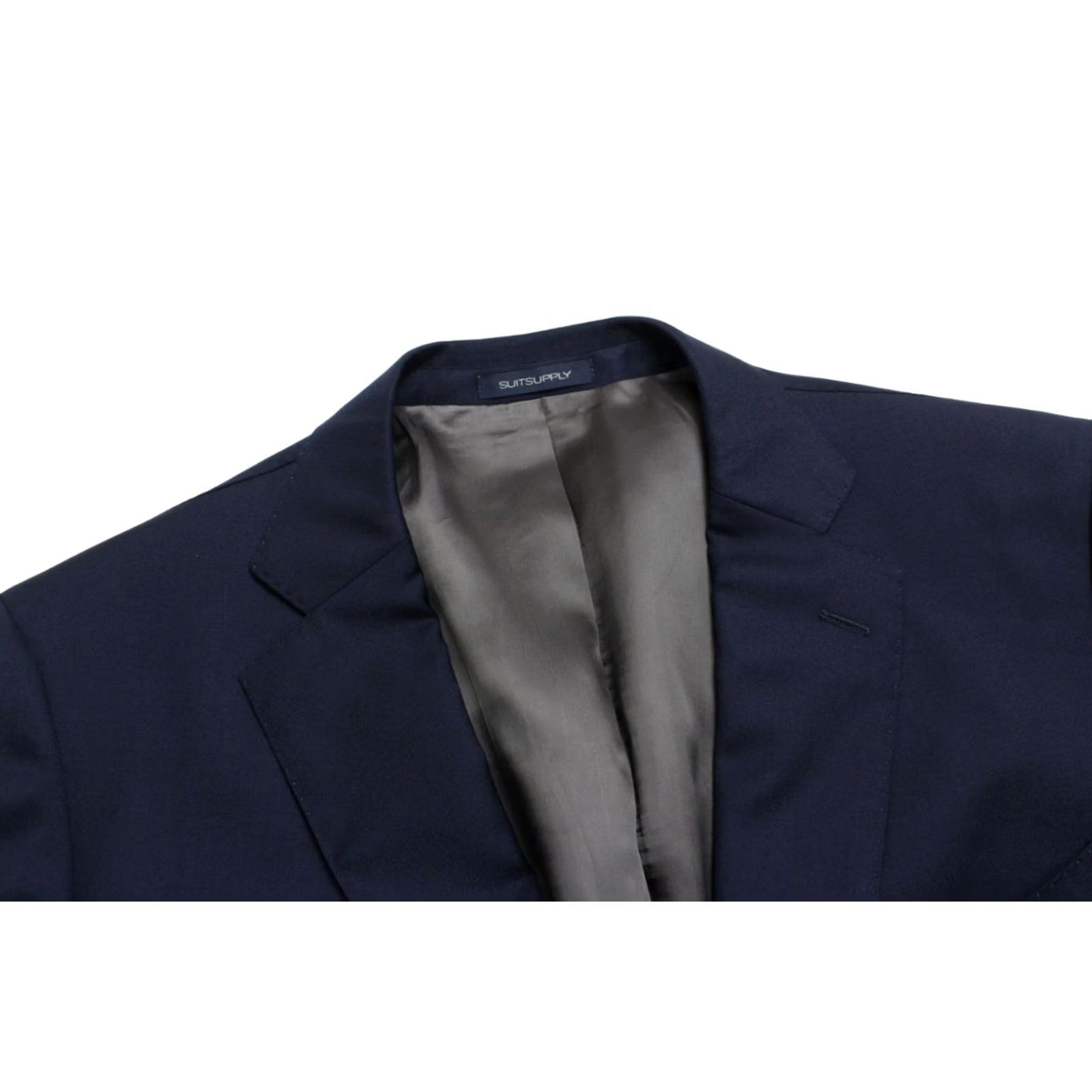 Suitsupply Suitsupply Napoli Single Breasted / Brescia Suit UK 46 / 42 Wool Blue Navy Regular Mens Suit Size 46R - 7 Thumbnail