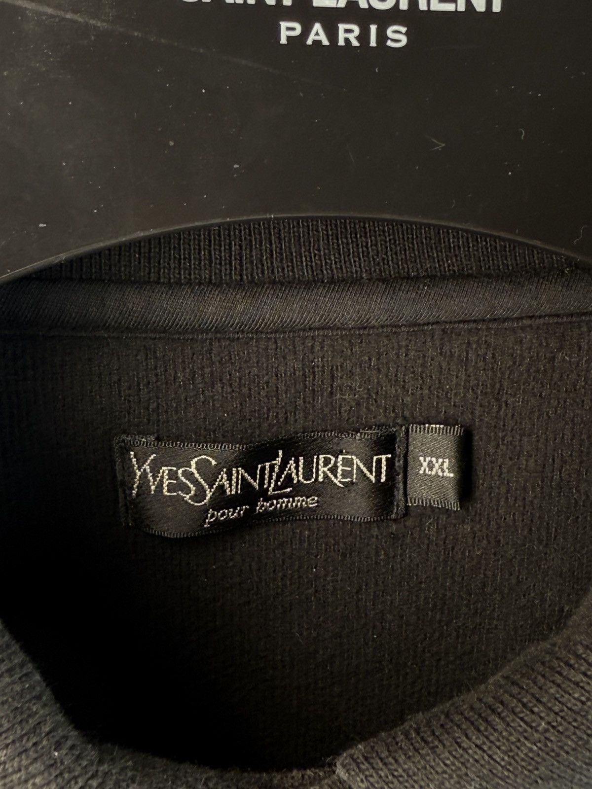 Yves Saint Laurent 90s YSL Sweatshirt 1/4 Black Vintage Quarter Zip Sweater Size US XXL / EU 58 / 5 - 8 Thumbnail