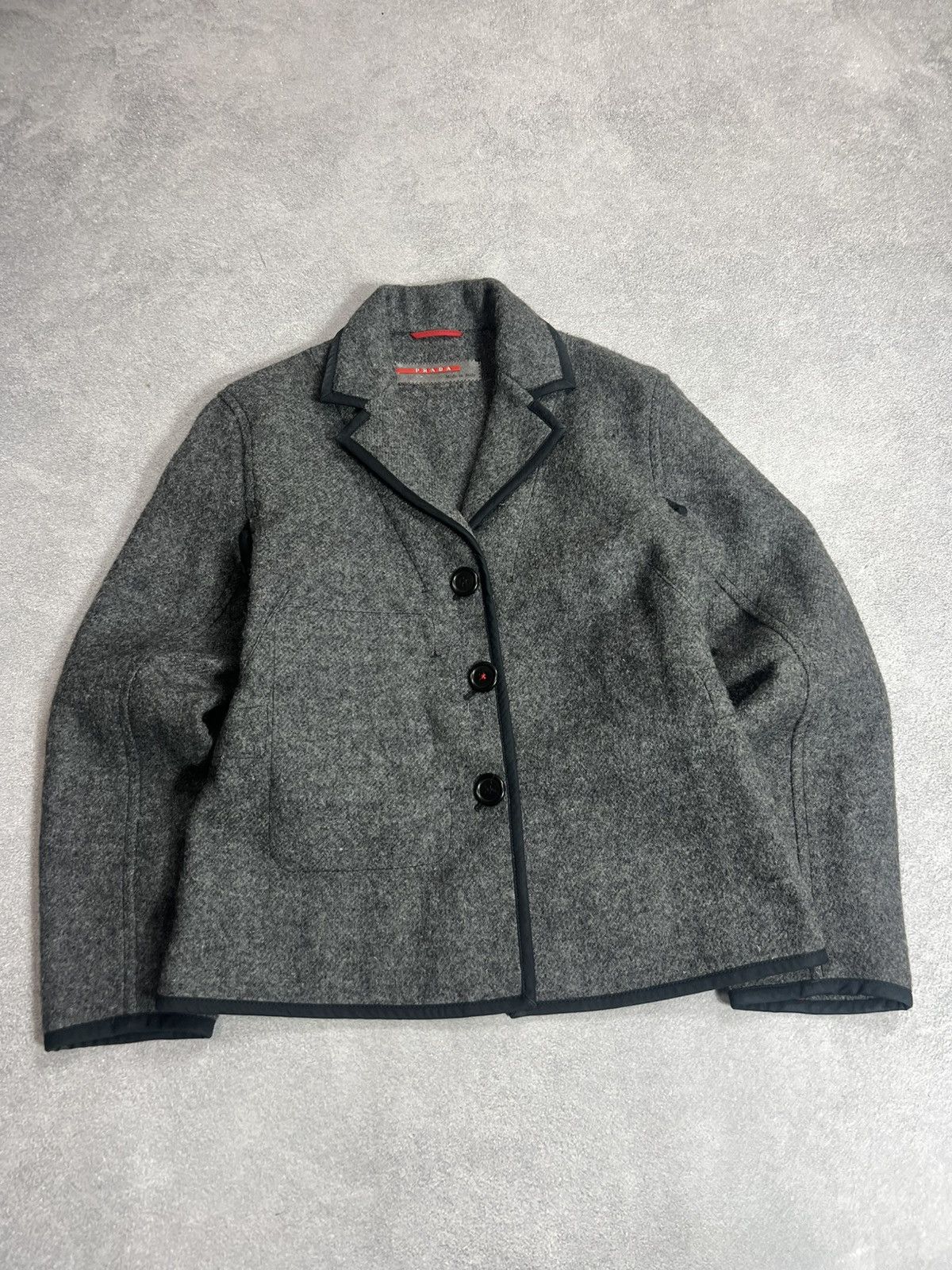 Prada Luxury Prada 00s Wool Blazer Rare Jacket! Hype Size M / US 6-8 / IT 42-44 - 3 Thumbnail