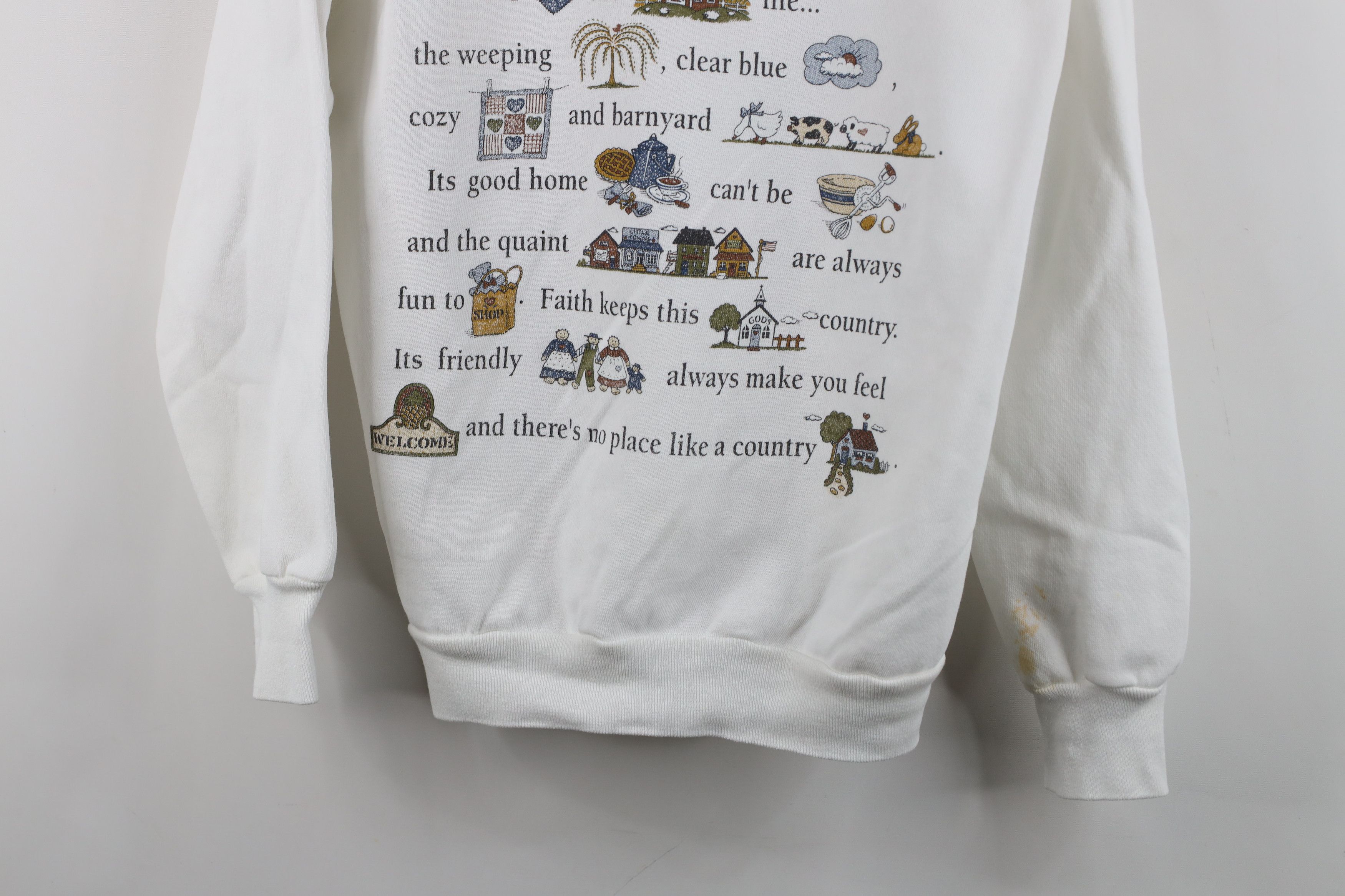 Vintage Vintage 90s Country Primitive Faith Family Sweatshirt USA Size M / US 6-8 / IT 42-44 - 3 Thumbnail