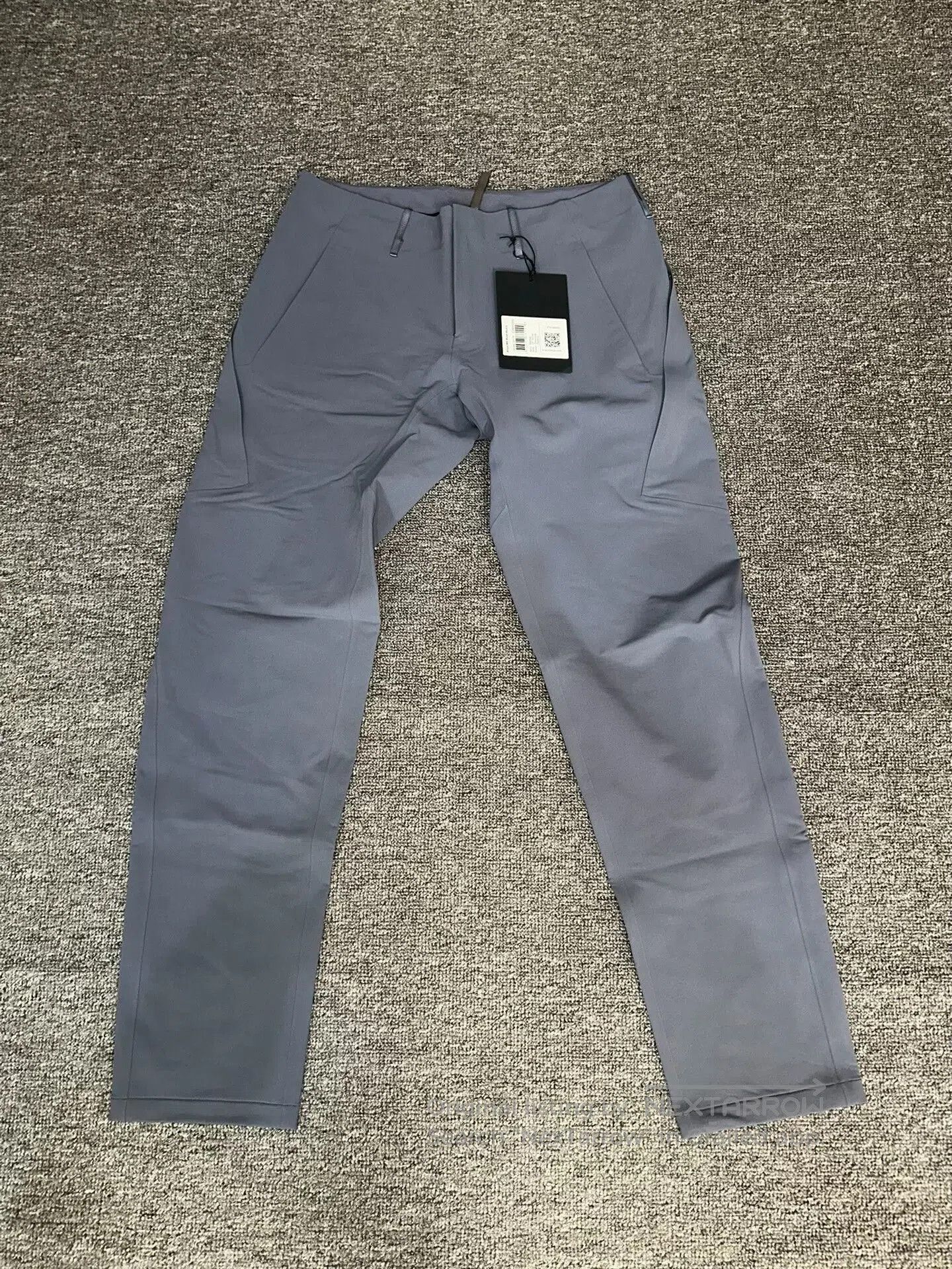 gray-blue soft shell pants for men.