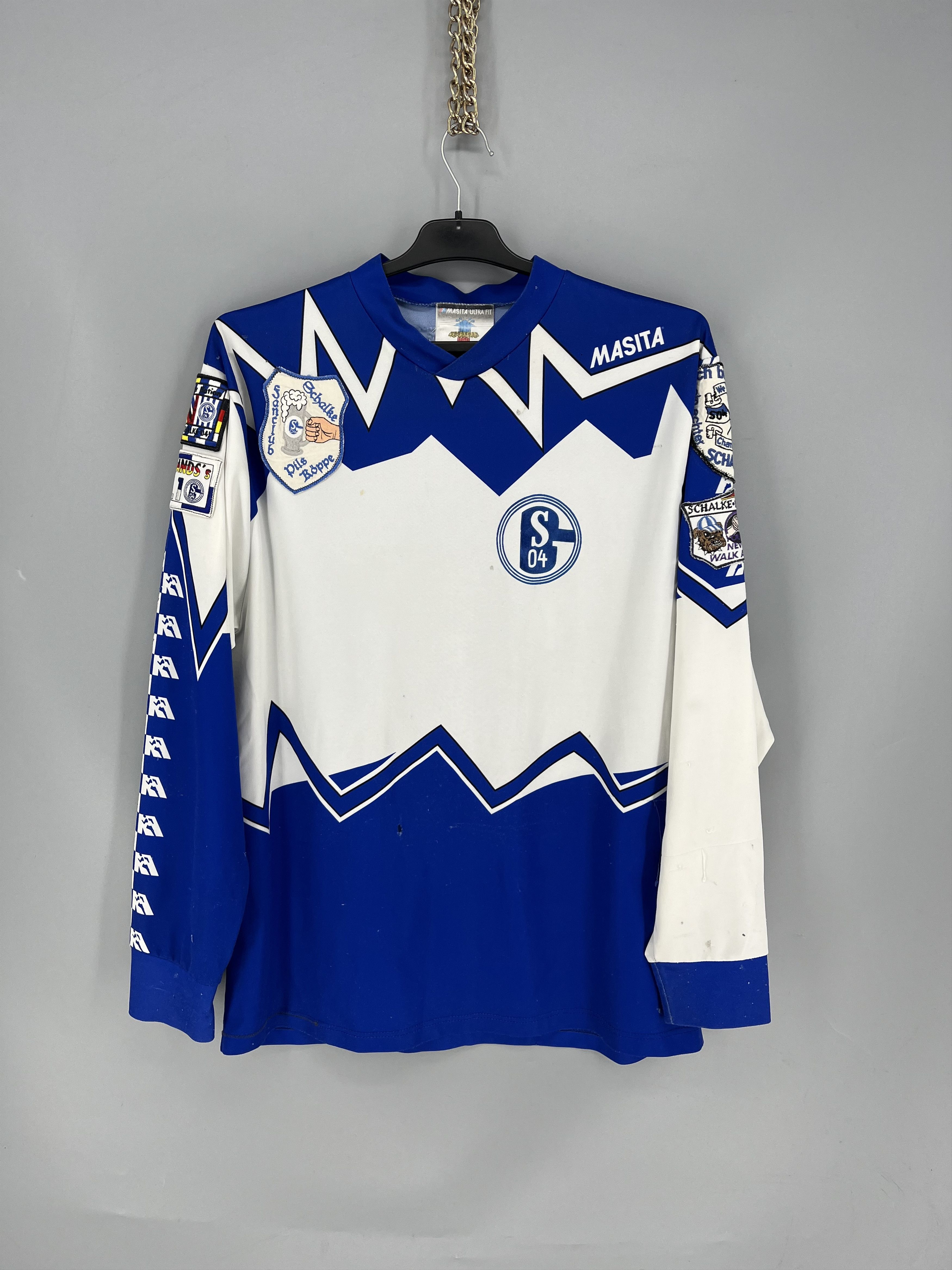 Vintage 90s Schalke 04 Masita XL Long Sleeve Fan Shirt Patched Size US XL / EU 56 / 4 - 1 Thumbnail