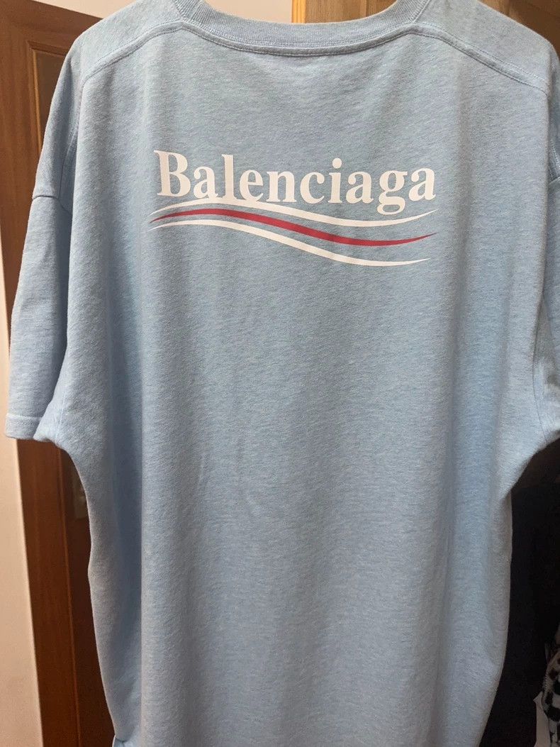 Balenciaga Balenciaga Haze Blue Cola Short Sleeve Size US M / EU 48-50 / 2 - 1 Thumbnail