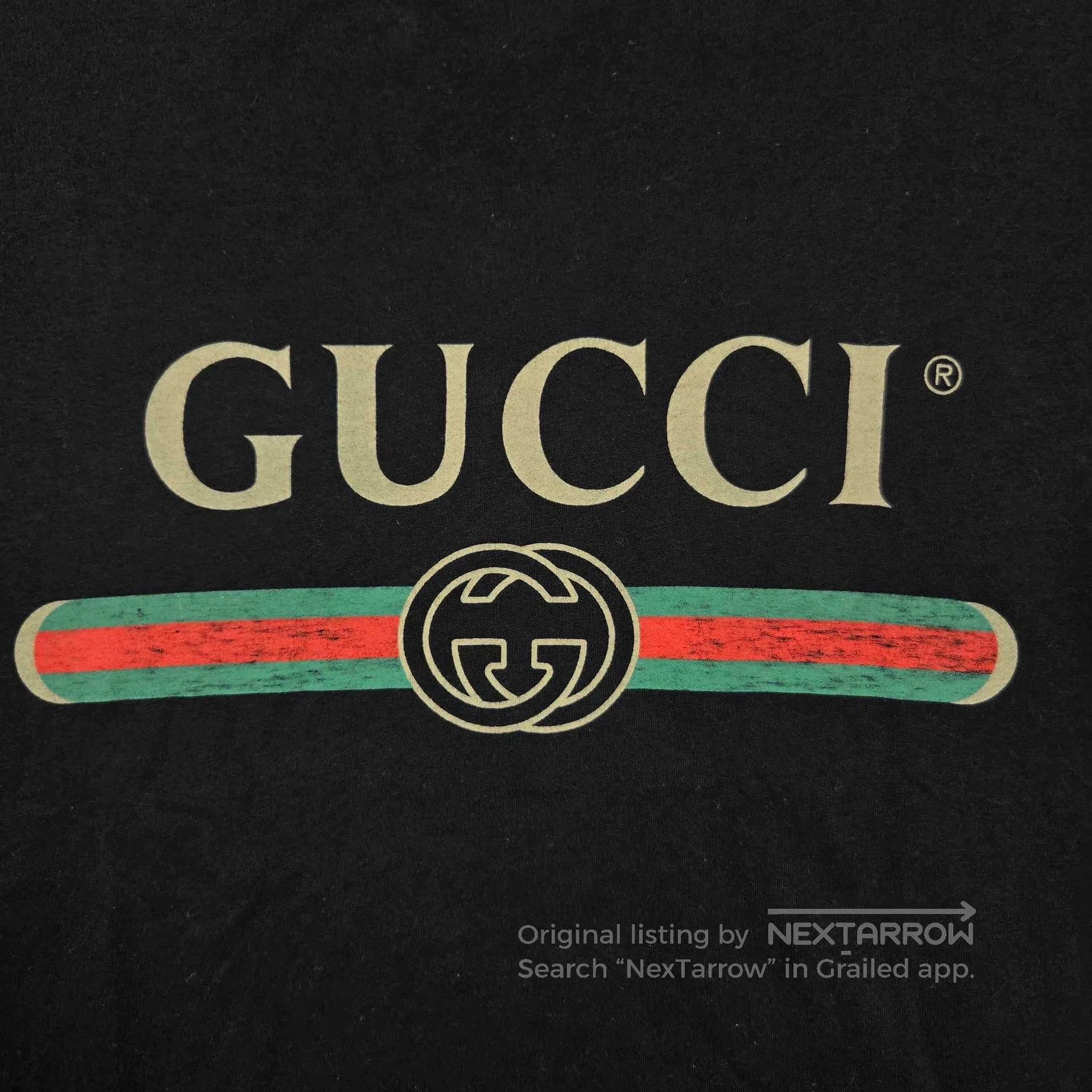 Gucci gucci logo distressed short sleeve t. Size US M / EU 48-50 / 2 - 3 Thumbnail