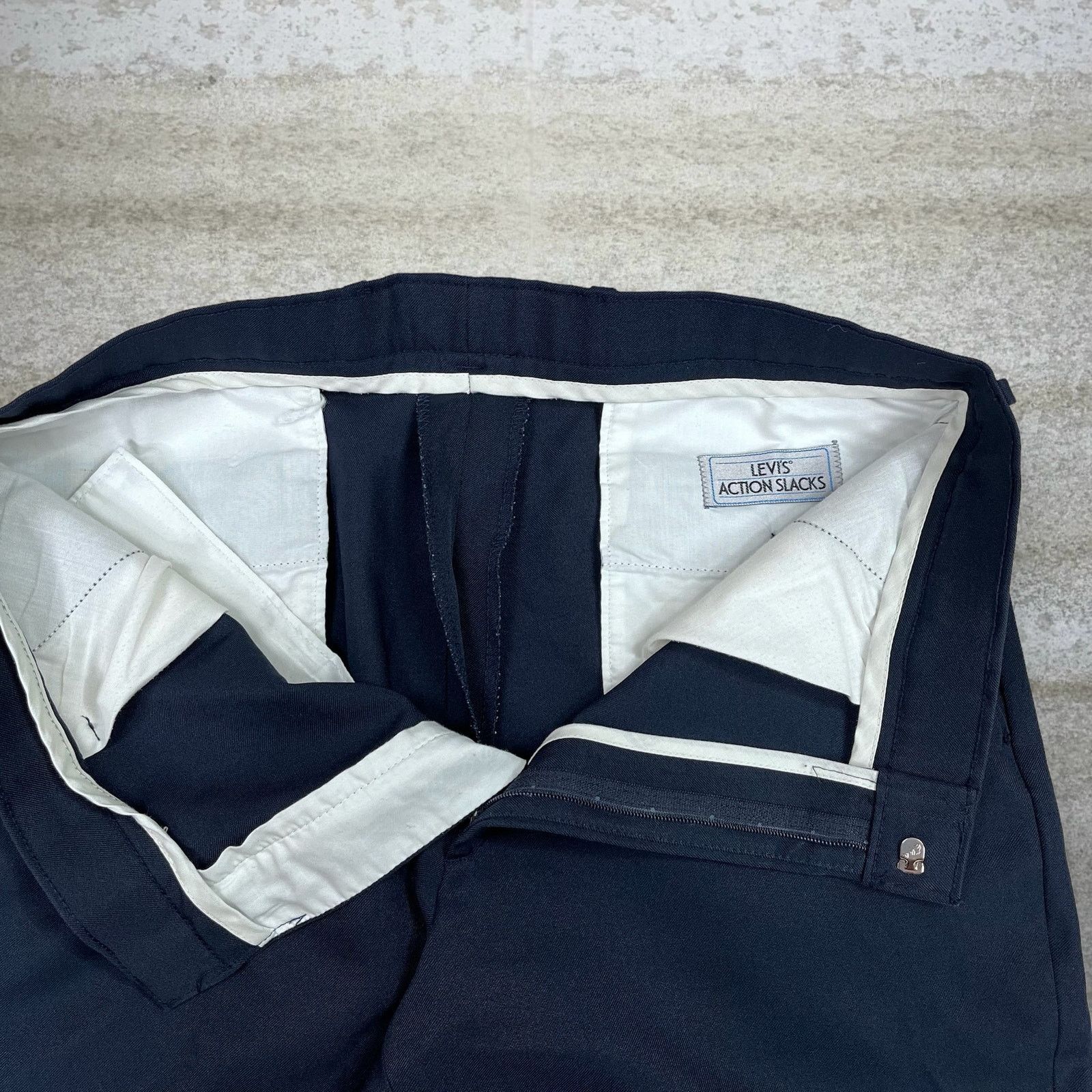 Vintage 90s Levis Dress Pants 34x30 Baggy Wide Leg Navy Blue -  wpequipmentugltd.com