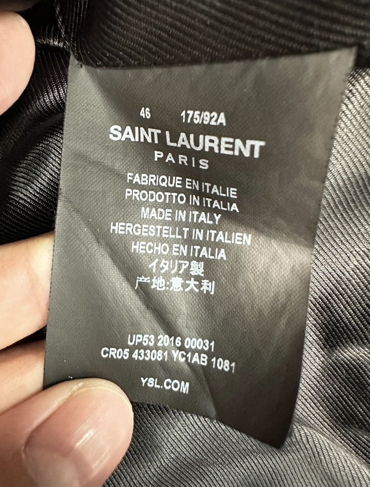 Saint Laurent Paris Saint Laurent Paris FW16 Studded Sz46 Size US S / EU 44-46 / 1 - 7 Thumbnail