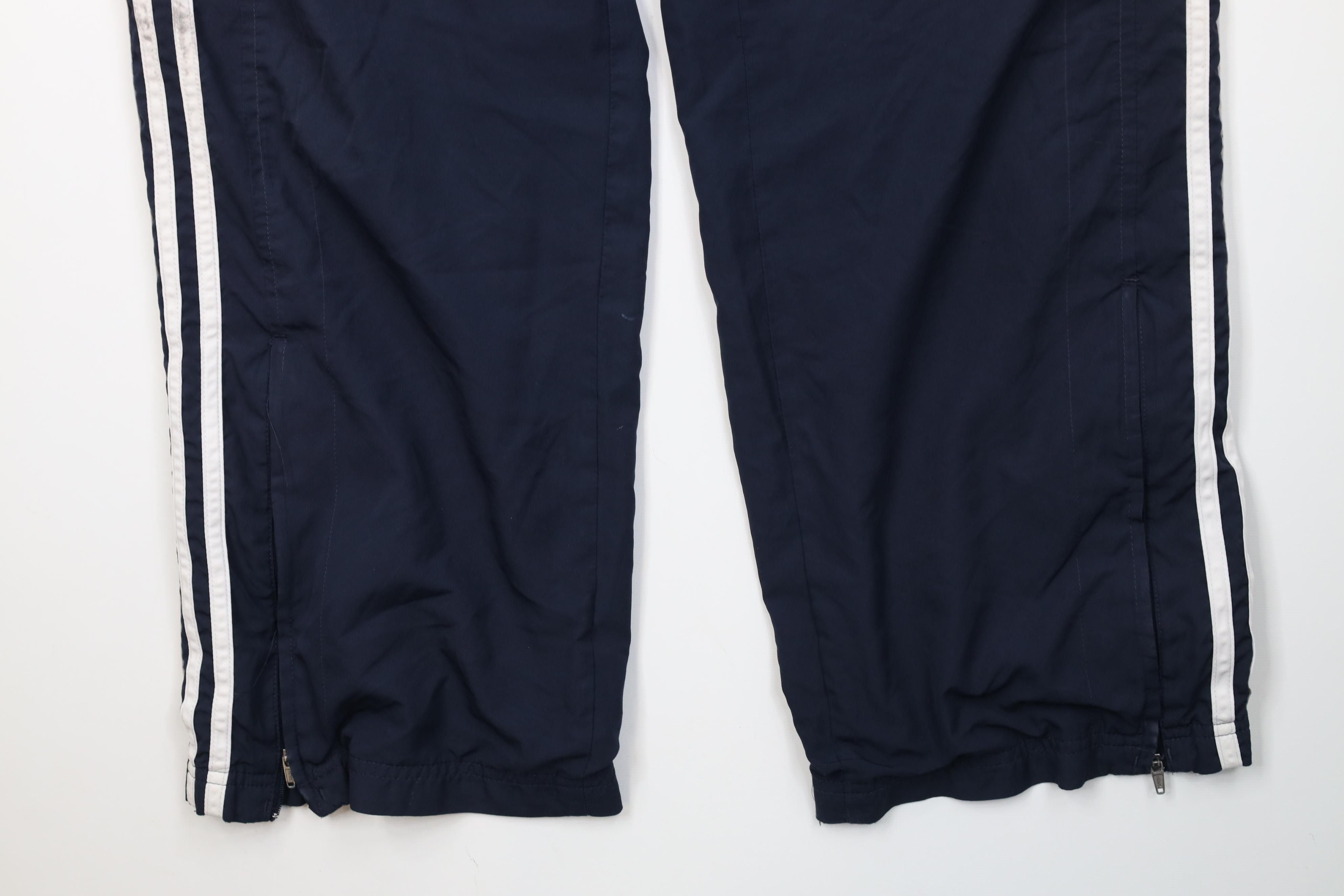 Adidas Vintage Y2K Adidas Striped Lined Wide Leg Windbreaker Pants Size US 34 / EU 50 - 4 Thumbnail
