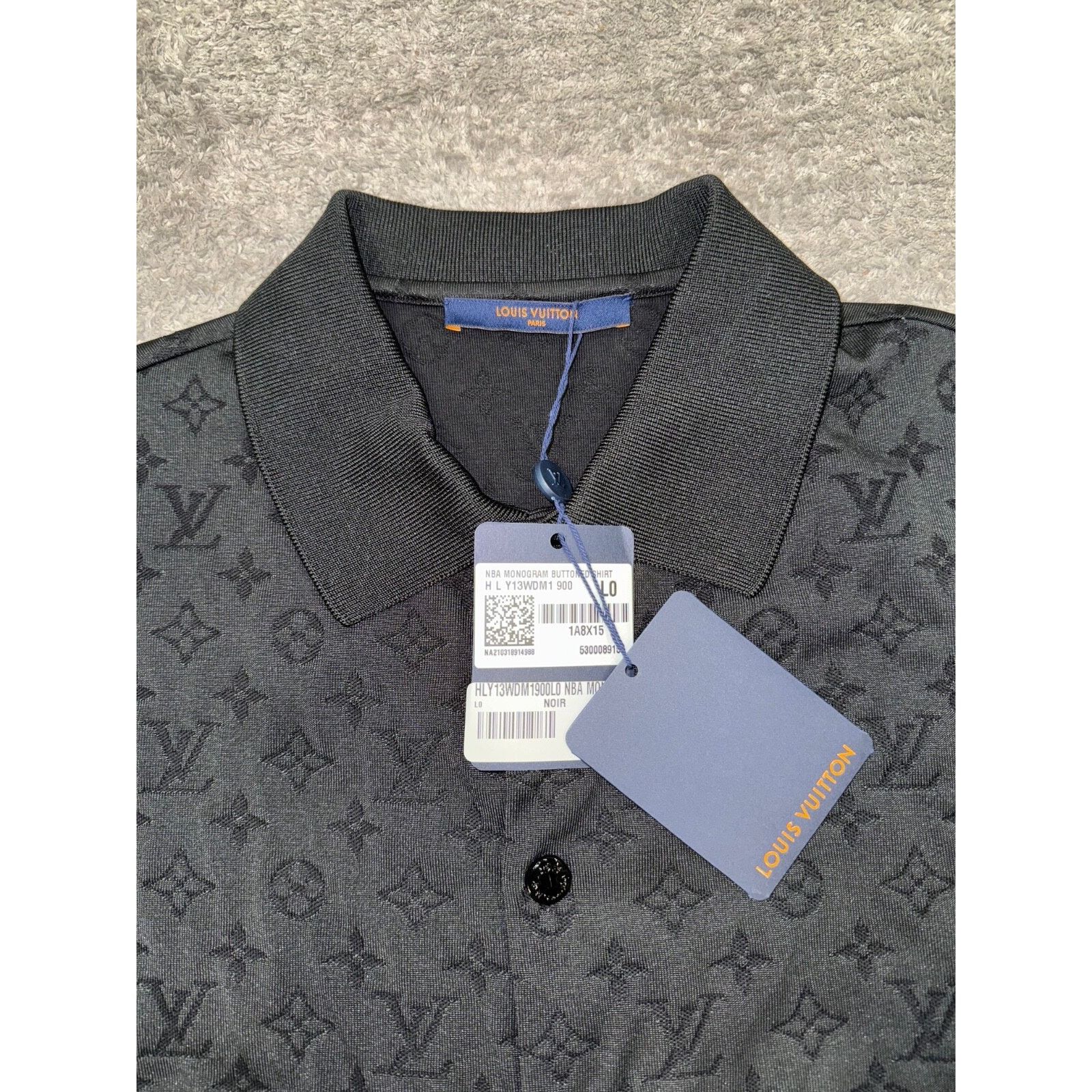 Louis Vuitton Louis Vuitton NBA Monogram Black Logo Buttoned Shirt Short Size US L / EU 52-54 / 3 - 10 Thumbnail