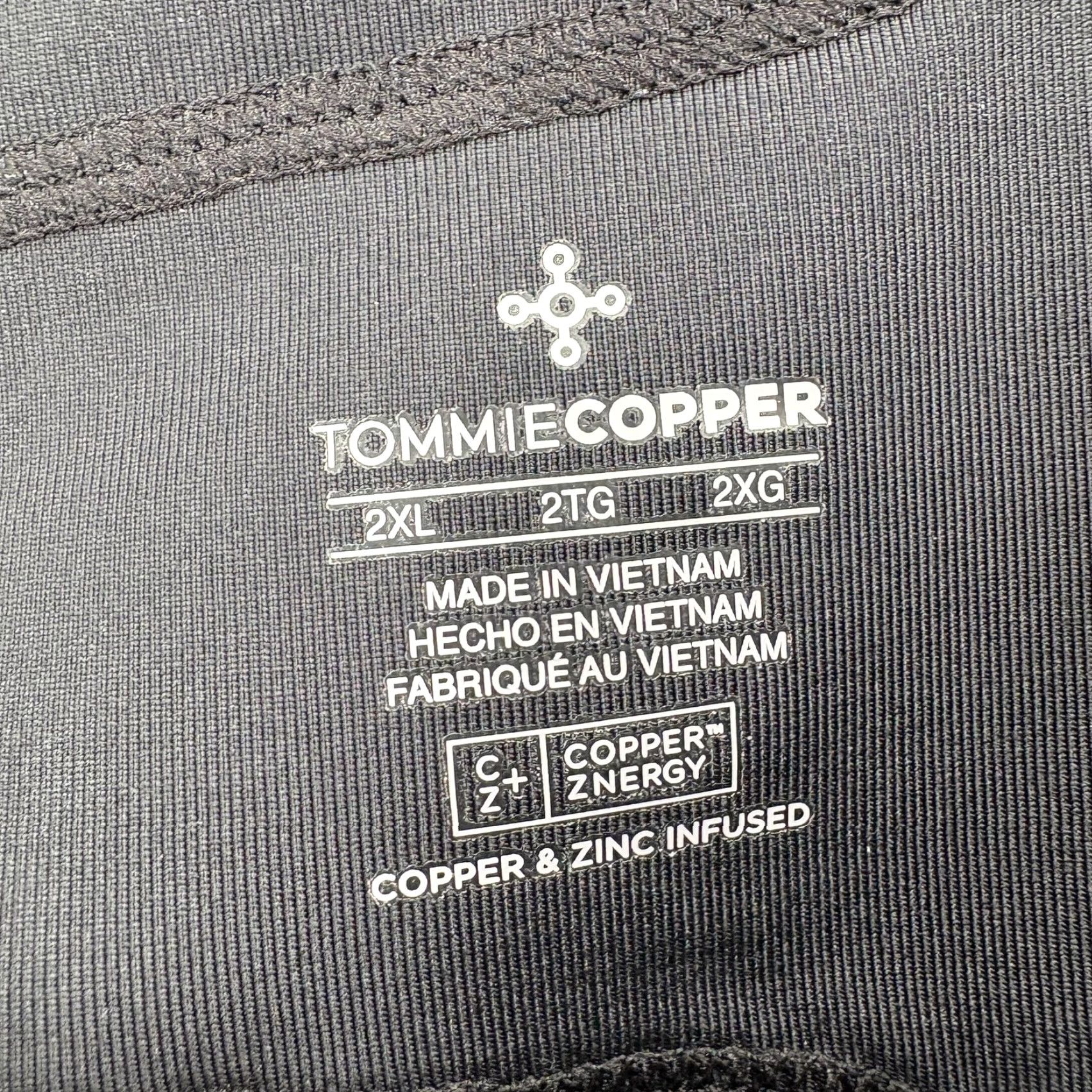 Vintage Tommie Copper Leggings Womens 2XL Black Back Support High Rise Compression Ankle Size 40" / US 18 - 6 Thumbnail