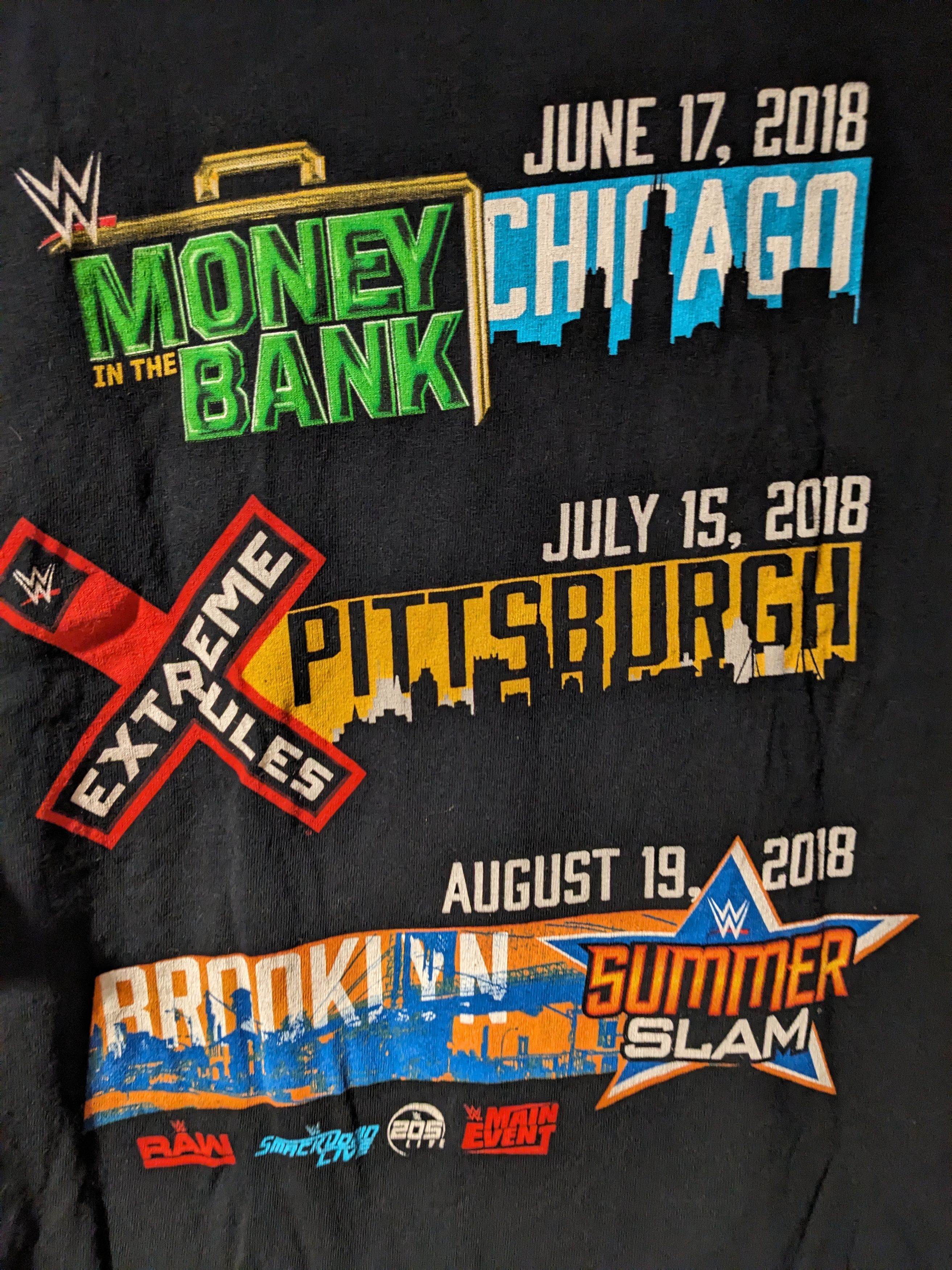 Gildan × WWE Wwe Crew Staff 2018 Money in the Bank Black X-Large T-Shirt Size US XL / EU 56 / 4 - 2 Thumbnail