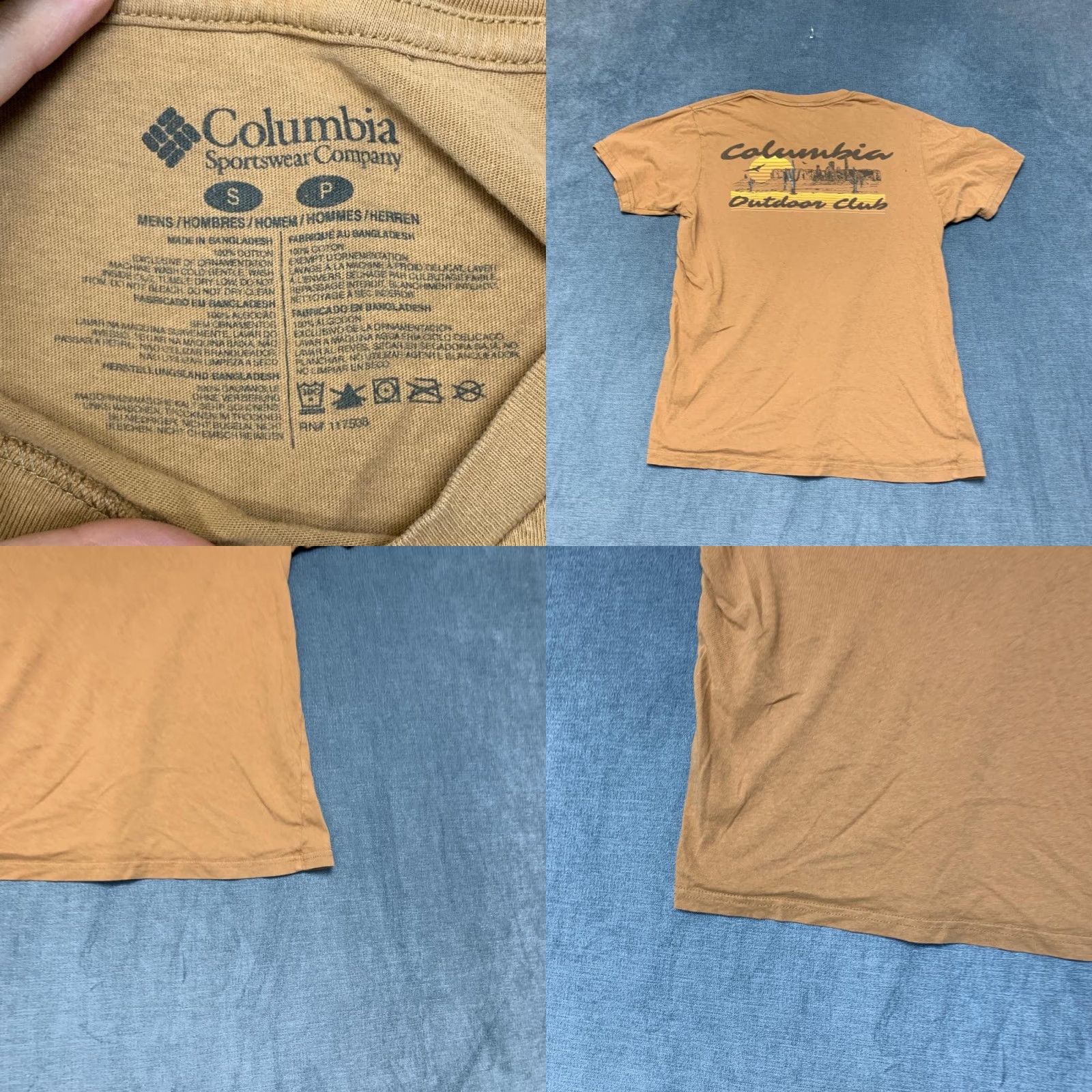 Logo 7 Columbia T-Shirt Mens Small Brown Cotton Graphic Print Logo Casual Outdoor Club Size US M / EU 48-50 / 2 - 8 Thumbnail