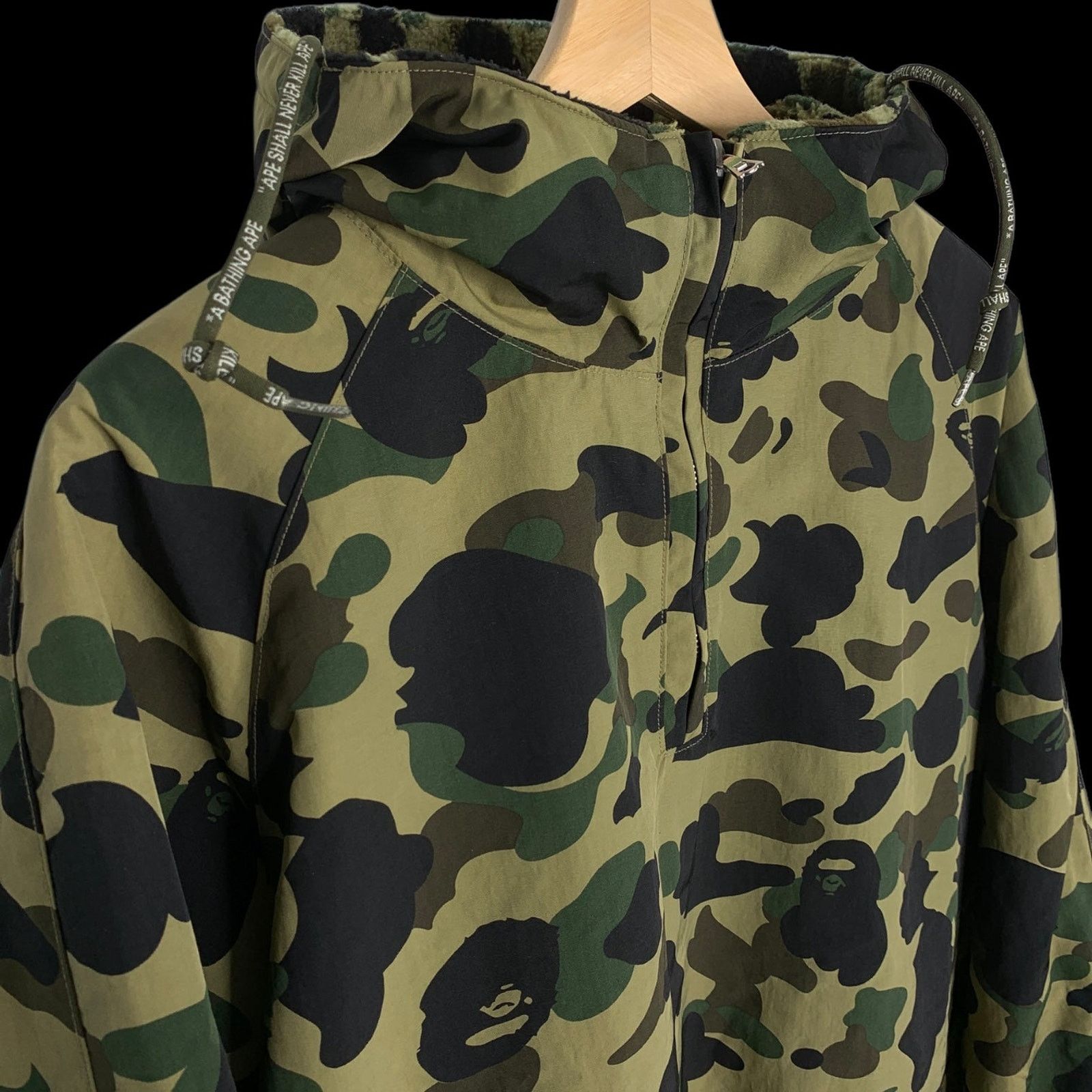 Bape OG 1st Camo Fleece Lined Anorak (Green) Size US L / EU 52-54 / 3 - 3 Thumbnail