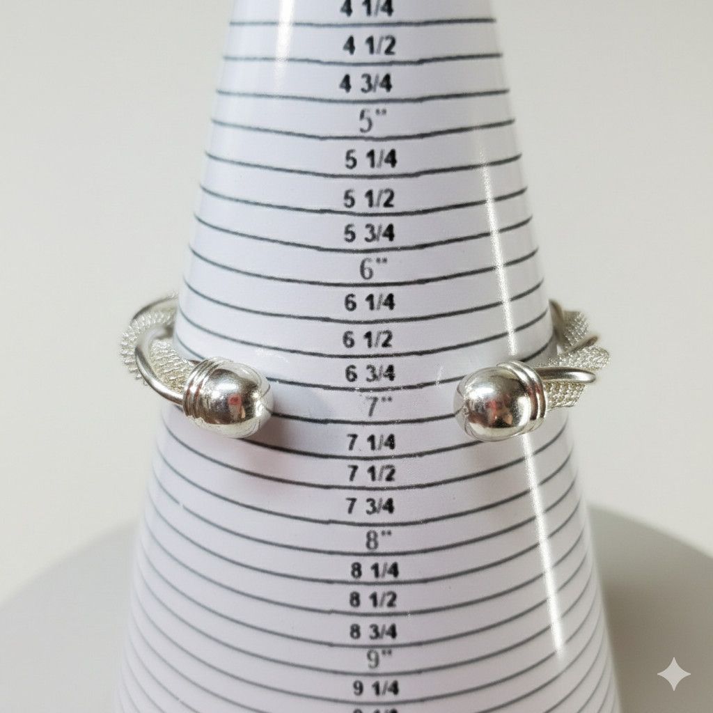 Other Bracelet 7" Bangle 925 Sterling Silver Vintage Twisted Mesh Size ONE SIZE - 10 Thumbnail