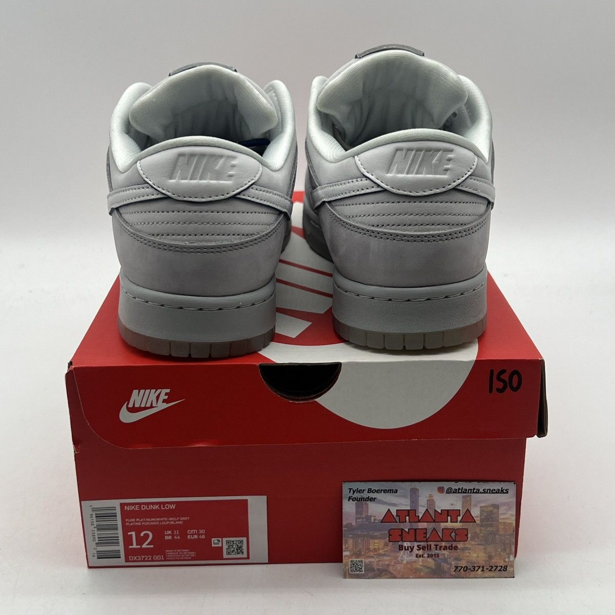 Nike Nike dunk low wolf grey pure platinum Size US 12 / EU 45 - 3 Thumbnail