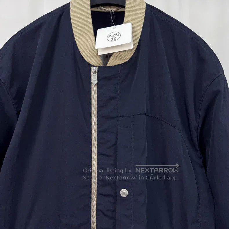 Hermes Hermes Navy Blue Contrasting Zip-up Jacket Size US L / EU 52-54 / 3 - 3 Thumbnail