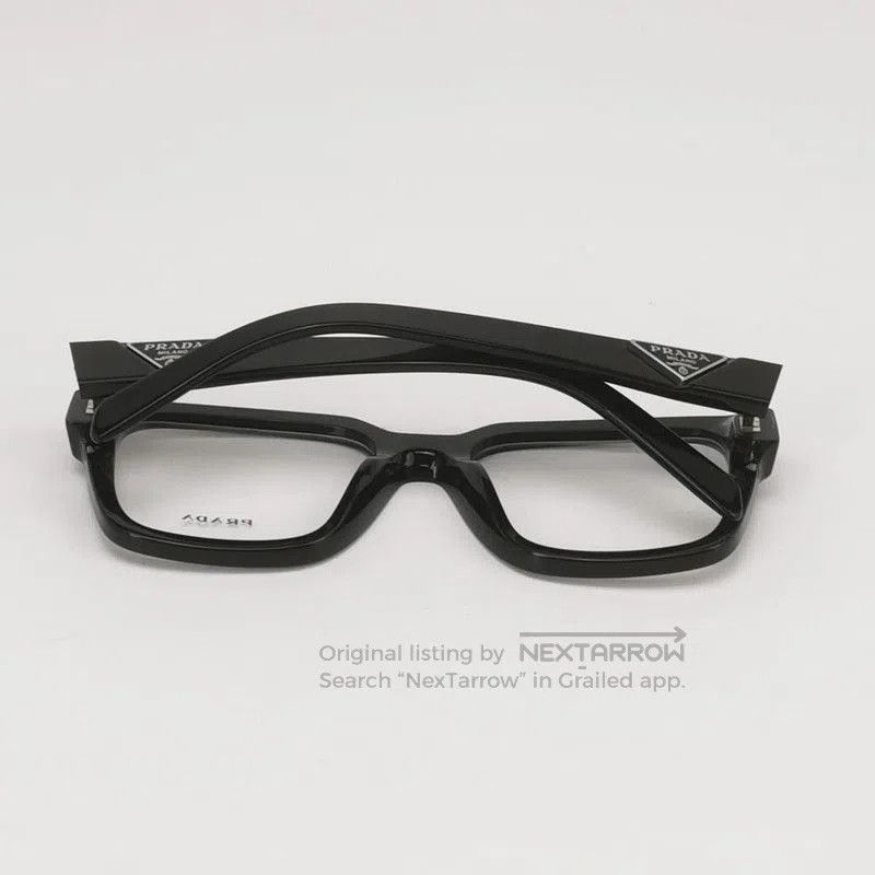 Prada Prada Black Triangle Logo Glasses. Size ONE SIZE - 1 Thumbnail