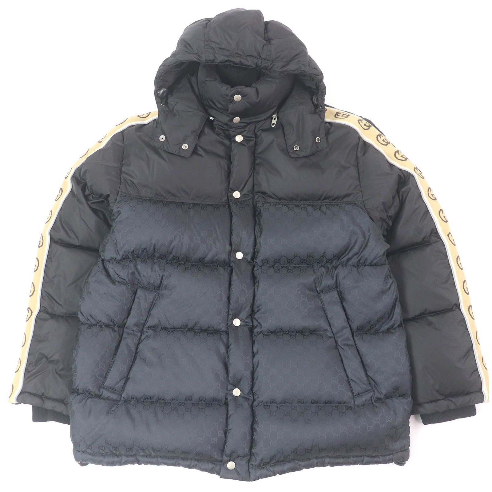 Gucci Gucci Gucci GG Jacquard Nylon Wool Down Coat Others Outerwear 598725 DUTY FREE for USA Size ONE SIZE - 1 Thumbnail