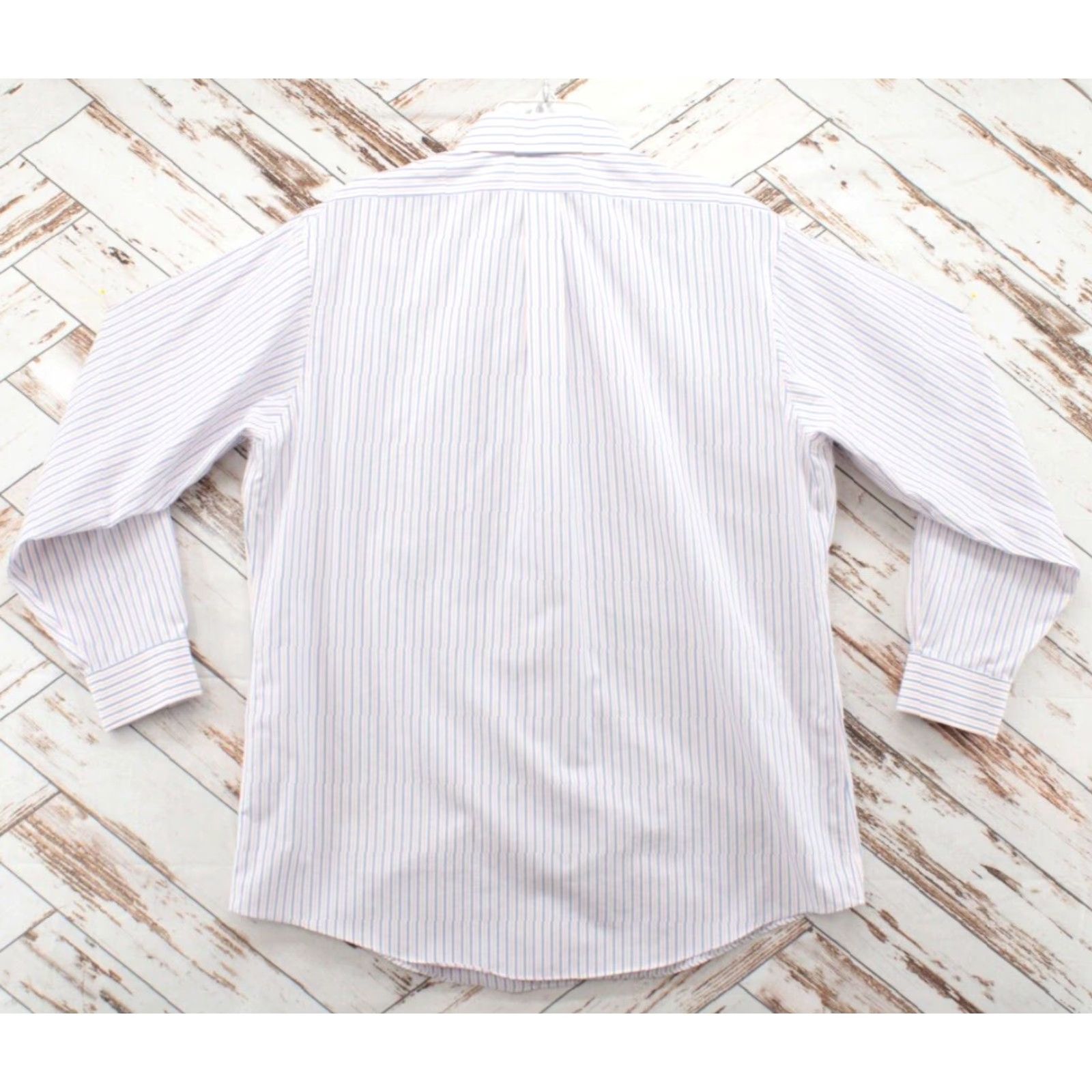 Brooks Brothers VINTAGE Brooks Brothers Regent Shirt Men's 17-34 White Blue Striped Long Sleeve Preppy Size US XL / EU 56 / 4 - 2 Thumbnail