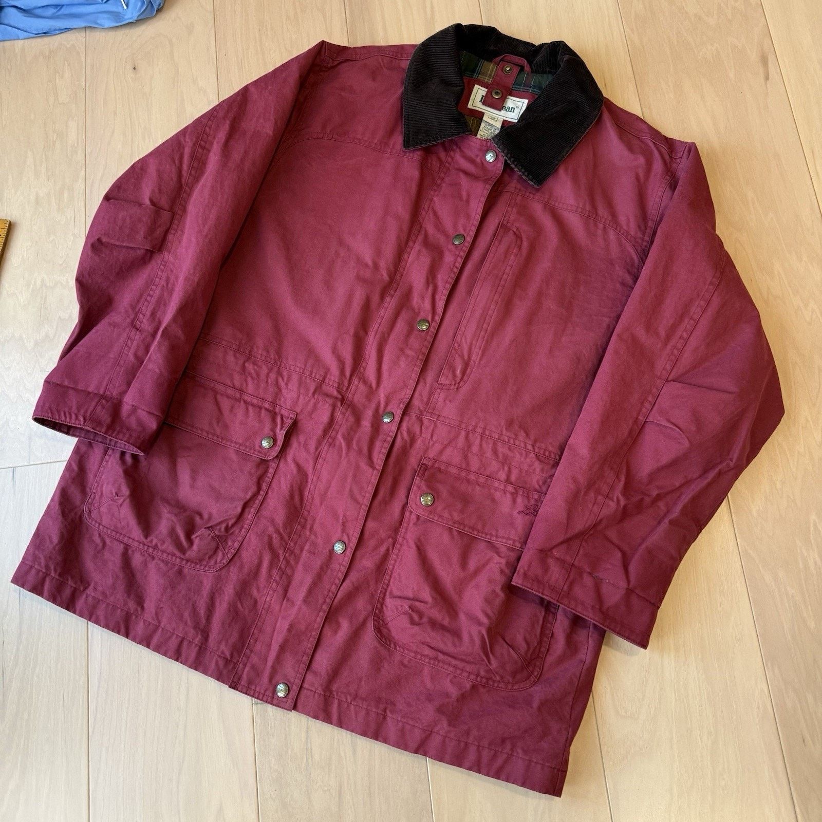 L.L. Bean LL Bean Chore Coat Women's Large Red Long Full Zip Heavy Size L / US 10 / IT 46 - 10 Thumbnail