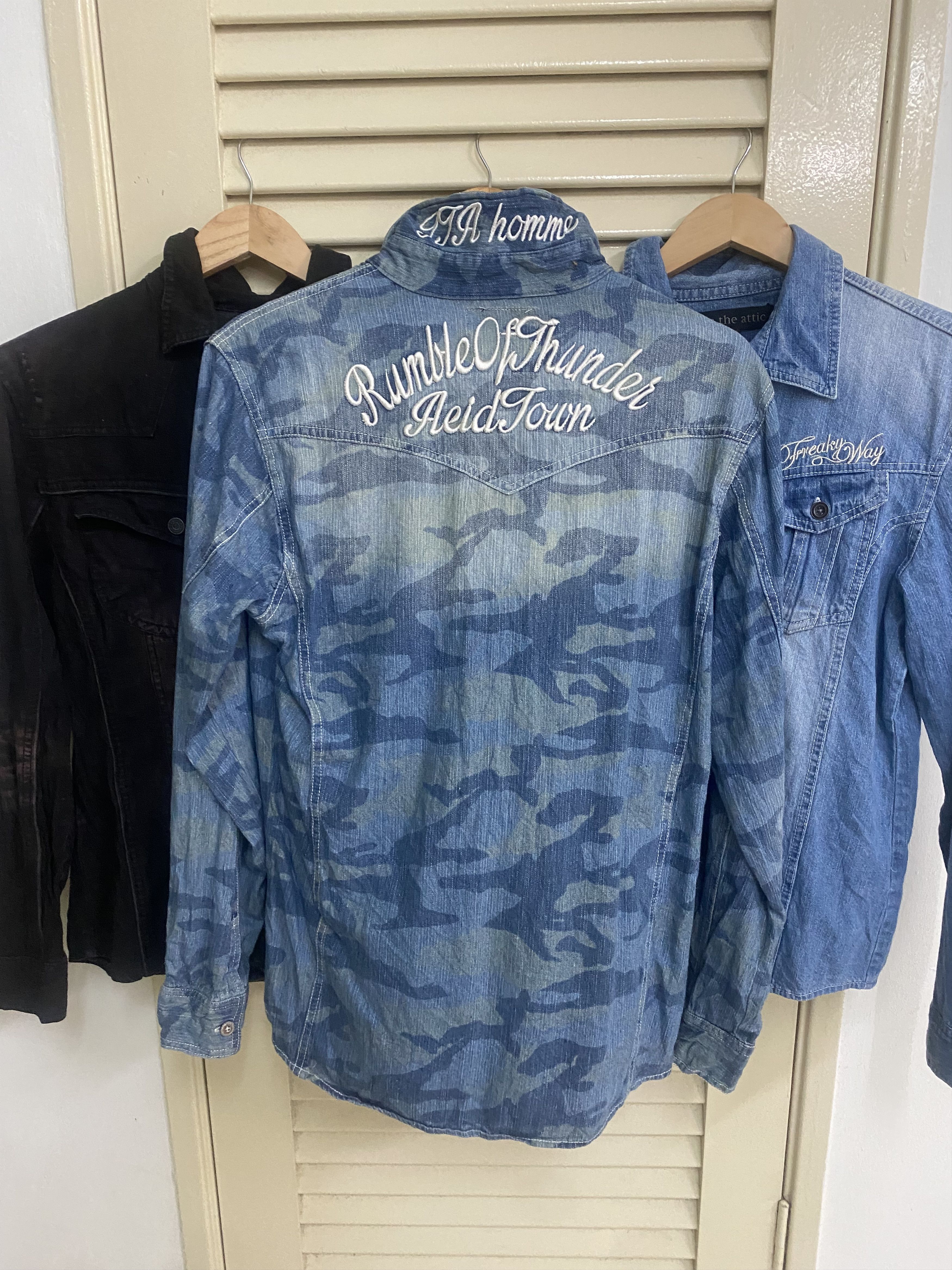In The Attic Japanese Lots of 3 Denim Shirt Punkers Seditionaries Size US L / EU 52-54 / 3 - 3 Thumbnail