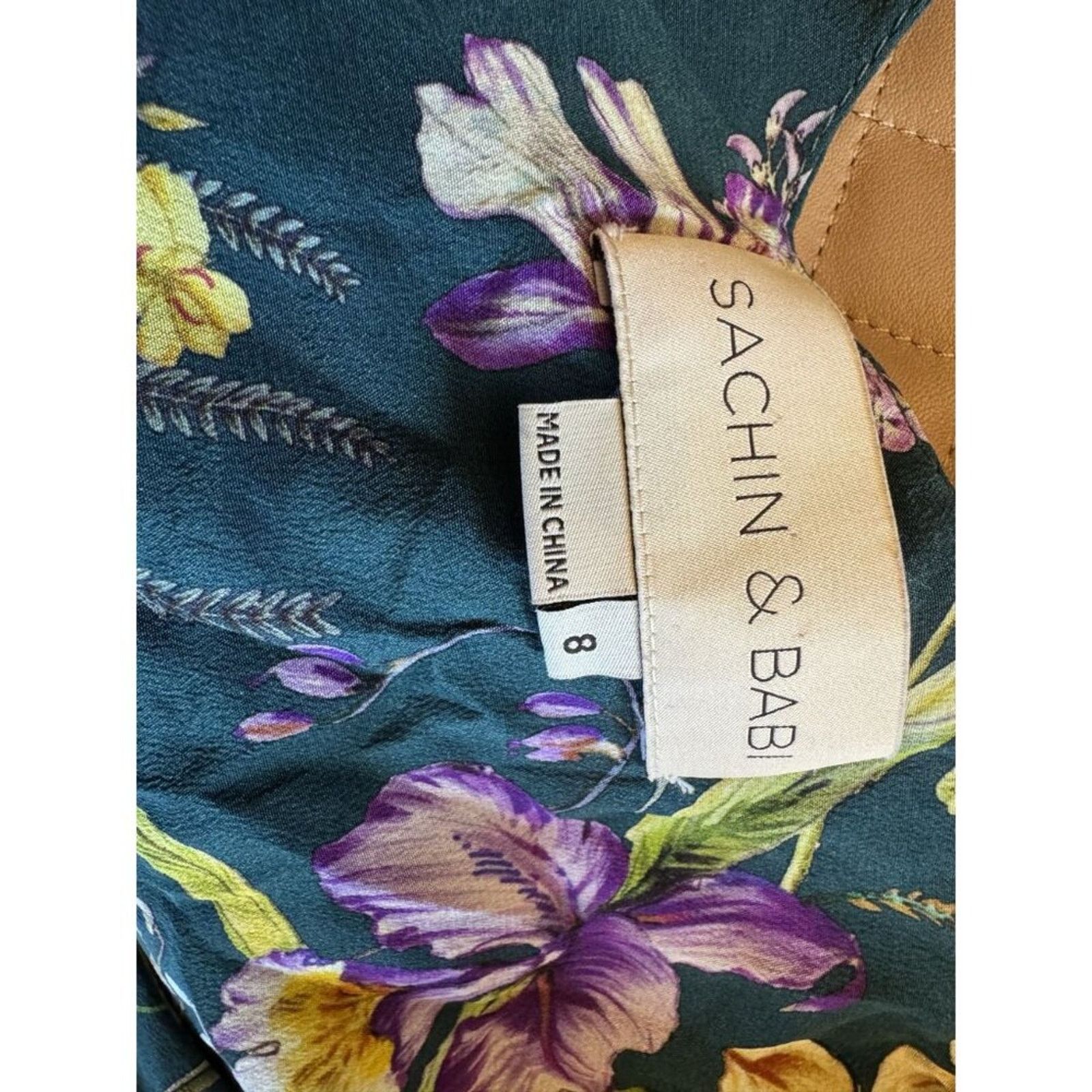 Sachin & Babi Ladies 8 Sachin & Babin Stunning 100% Silk Floral Maxi Dress Size M / US 6-8 / IT 42-44 - 2 Thumbnail