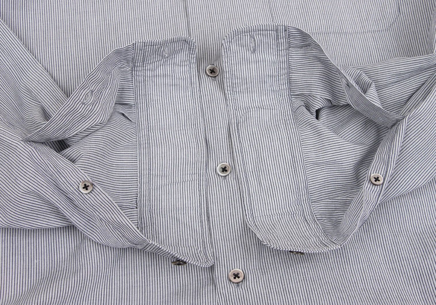 Yohji Yamamoto Yohji Yamamoto COSTUME D'HOMME Cotton Pinstripe Shirt Size US M / EU 48-50 / 2 - 9 Thumbnail