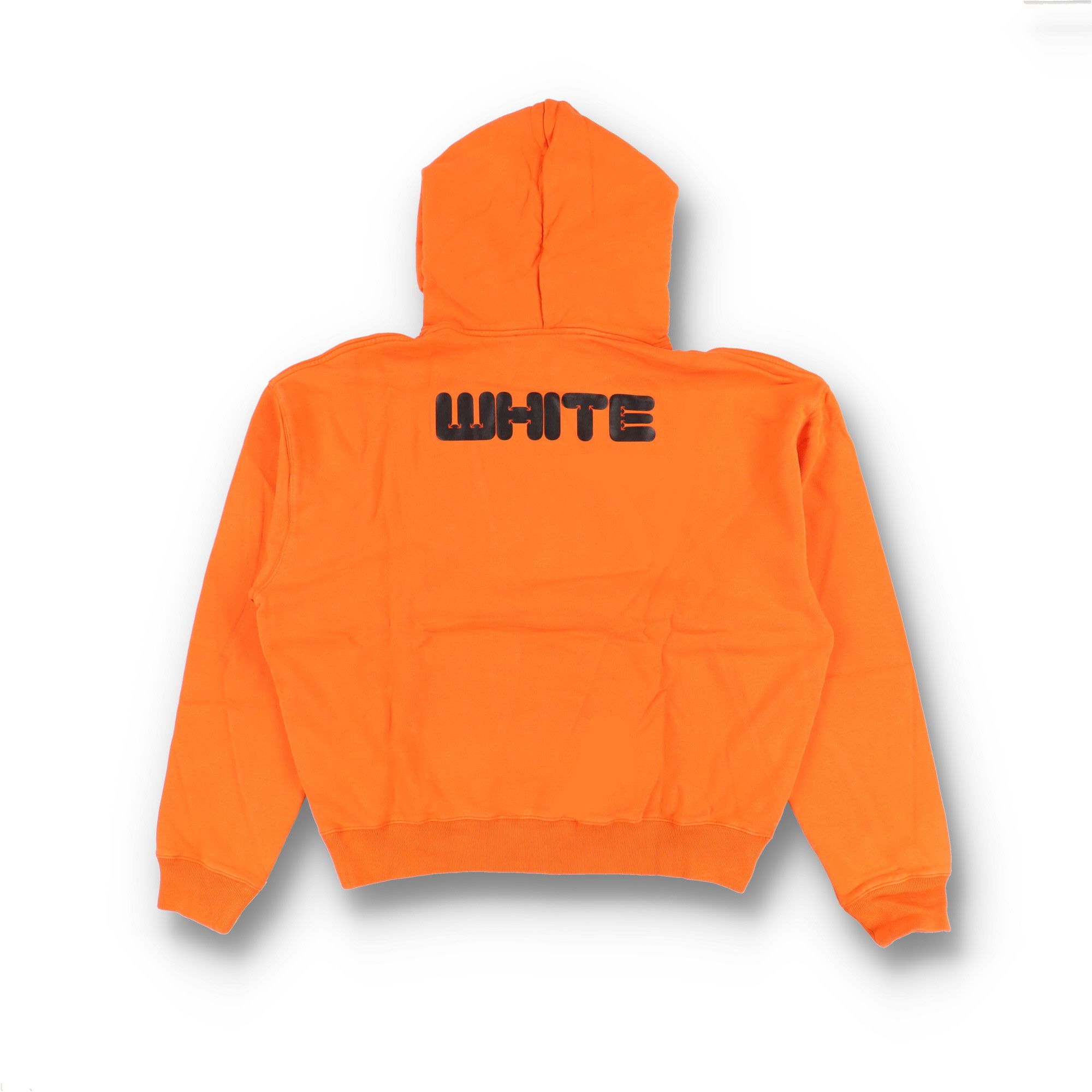 Off-White Orange Rubber Arrow Font Logo Oversized Hoodie Size US XL / EU 56 / 4 - 7 Thumbnail