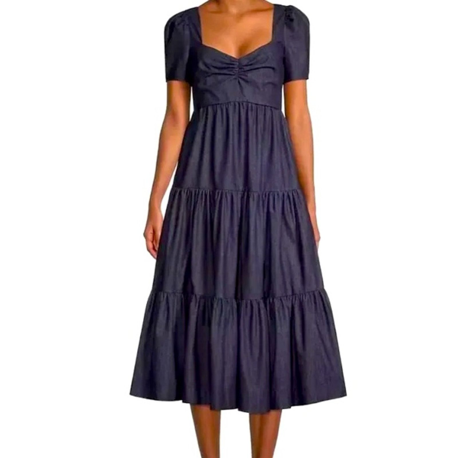 LIKELY Likely x Revolve $248 Lear Puff Sleeve Denim Dress 00 NWOT Size XS / US 0-2 / IT 36-38 - 13 Thumbnail