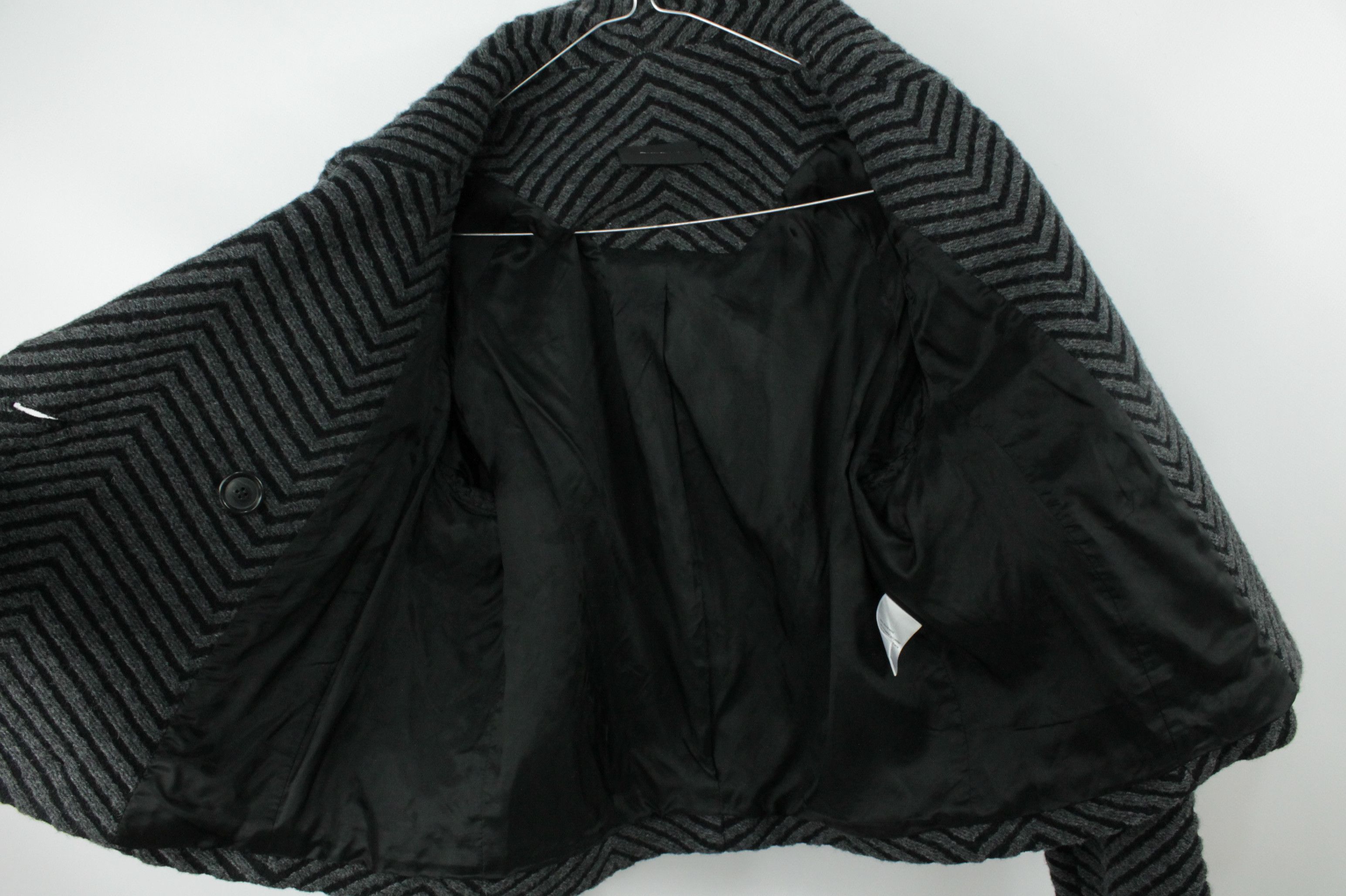 Akris × Designer Akris Luxury Short Gray Wool Jacket With Leather Garniture Size M / US 6-8 / IT 42-44 - 10 Thumbnail