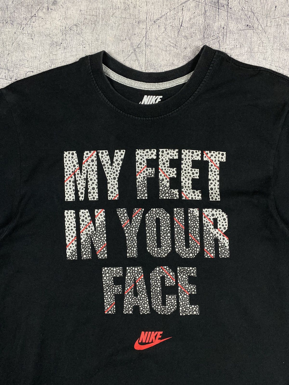 Nike × Vintage Vintage 00s Nike My Feet In Your Face Drill Y2K Tee T Shirt Size US M / EU 48-50 / 2 - 3 Thumbnail