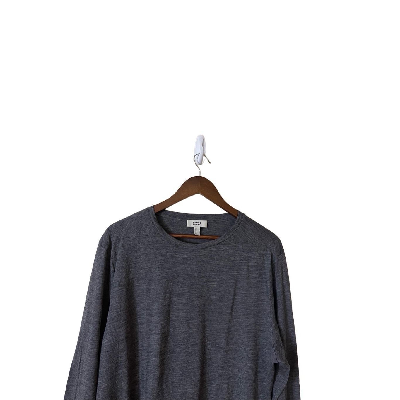 Cos COS 100% Wool Grey Crewneck Long Sleeve Lightweight Sweater Size US L / EU 52-54 / 3 - 11 Preview