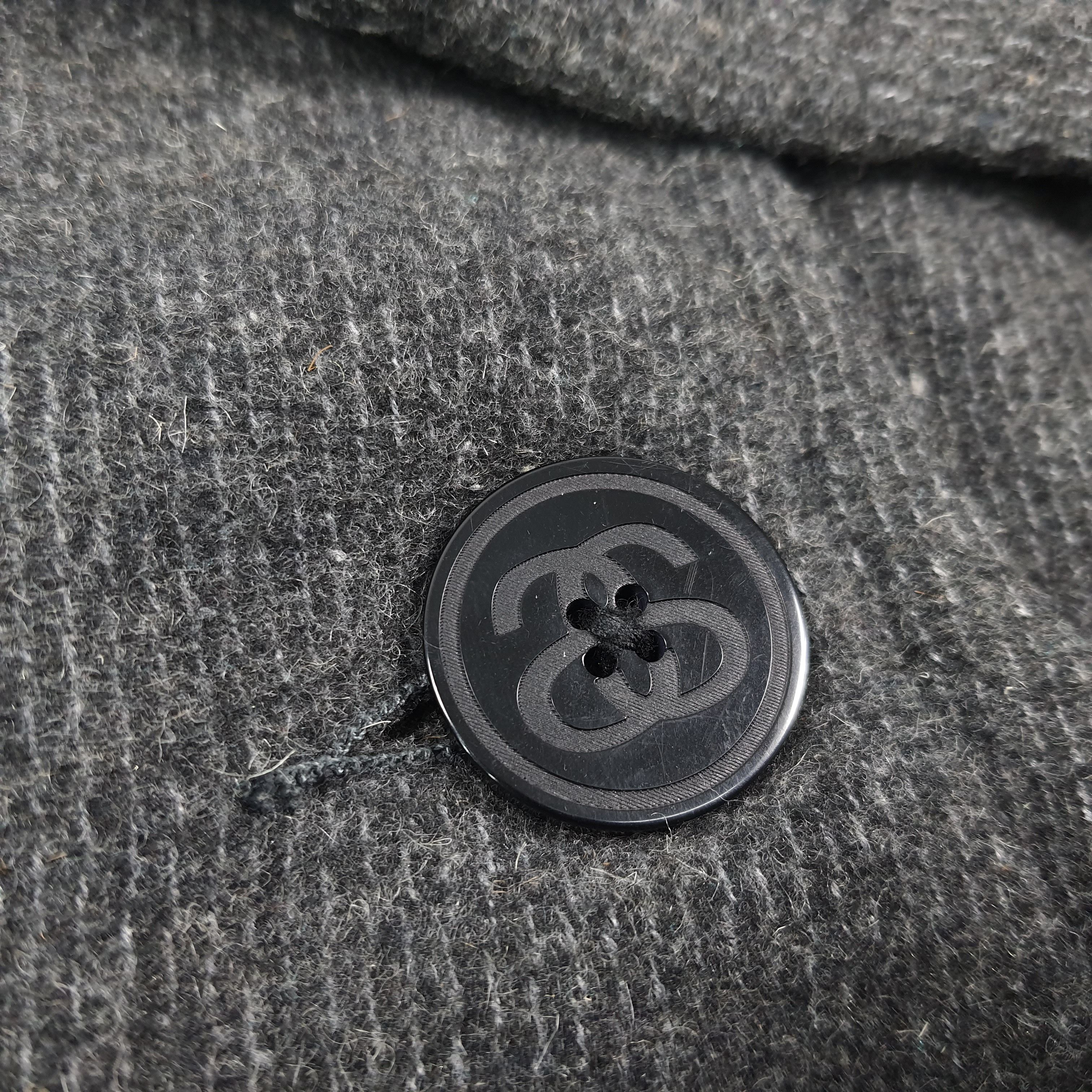 Stussy Vintage Stussy Japan Tweed Knit Breasted Peacoat C309N6 Size US XS / EU 42 / 0 - 6 Thumbnail