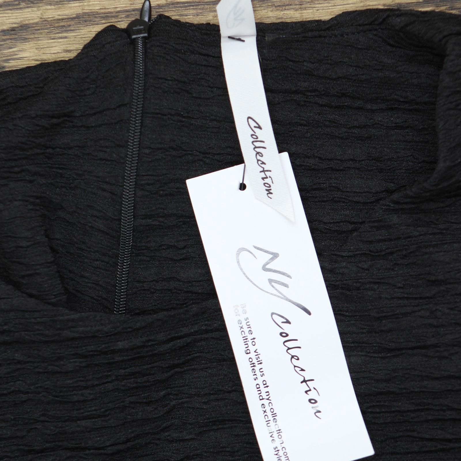 Other Nwt Ny Collection Petite Dress With 3/4 Sleeves Black Pm Size M / US 6-8 / IT 42-44 - 3 Thumbnail