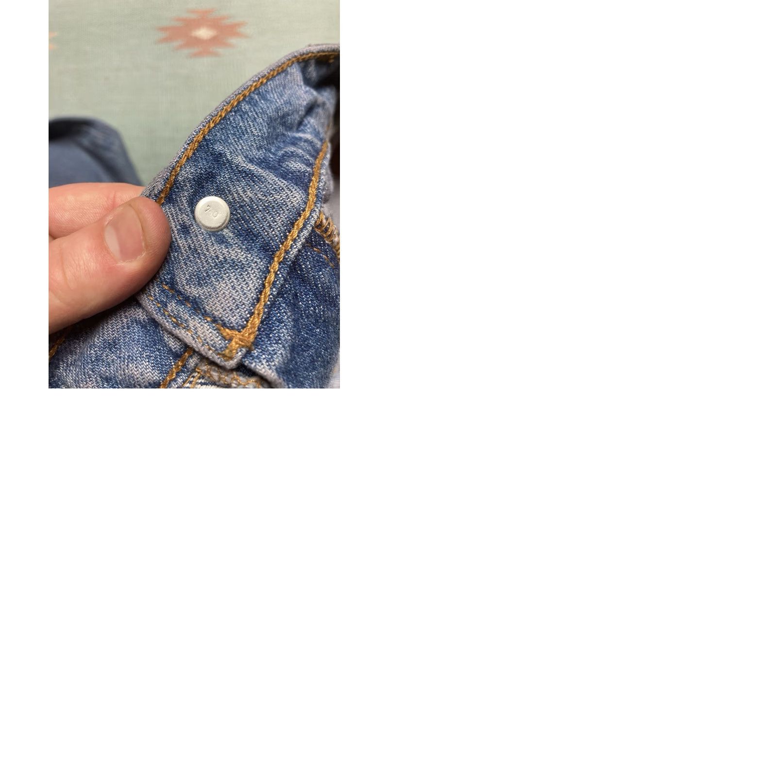 Levi's VINTAGE Levi’s 505 Jeans Straight Regular Fit Light Wash 35x33 Orange Tab Men Jeans Size US 35 - 9 Thumbnail